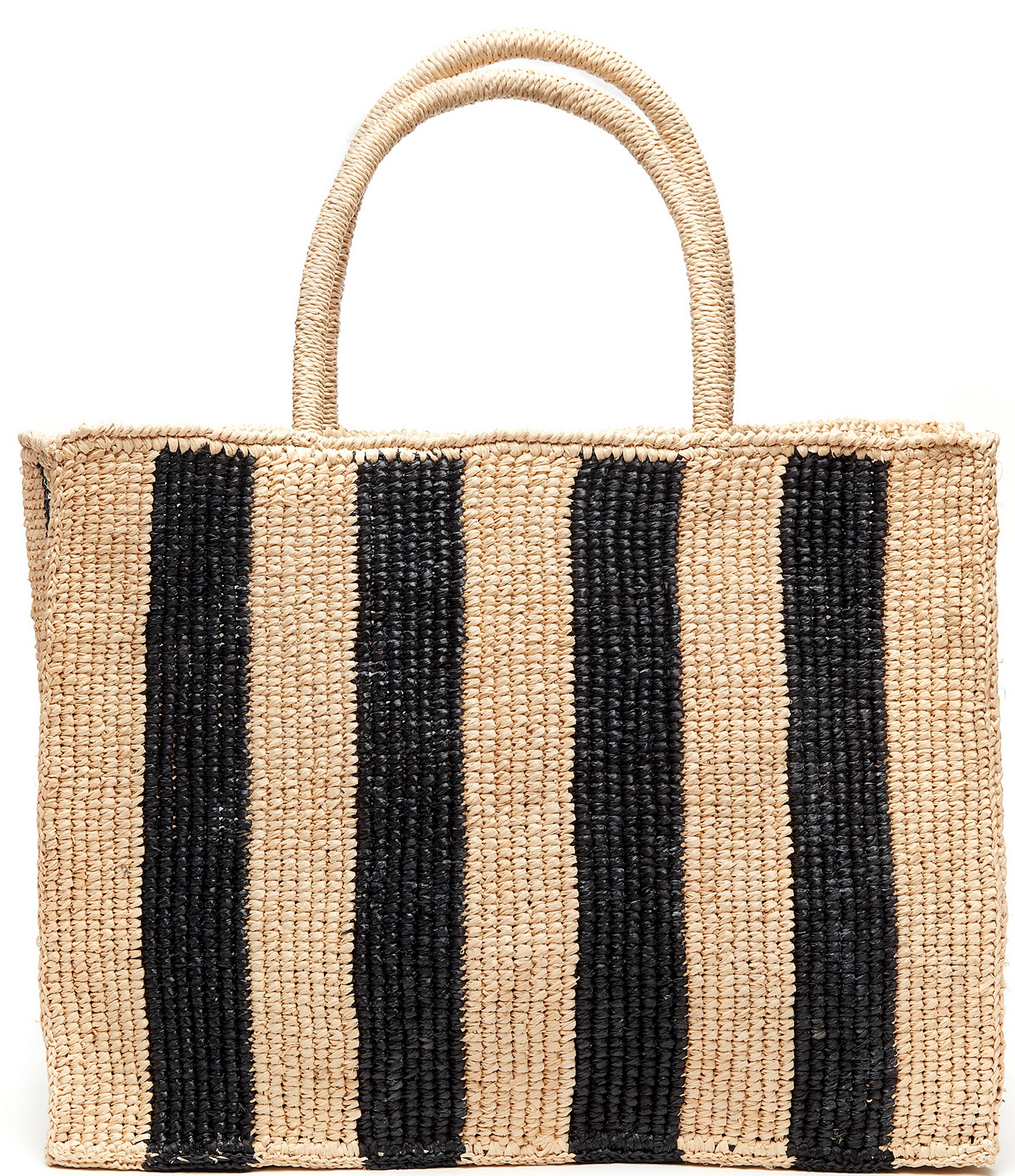 Mar Y Sol Roma Stripe Raffia Straw Tote Bag | Dillard's