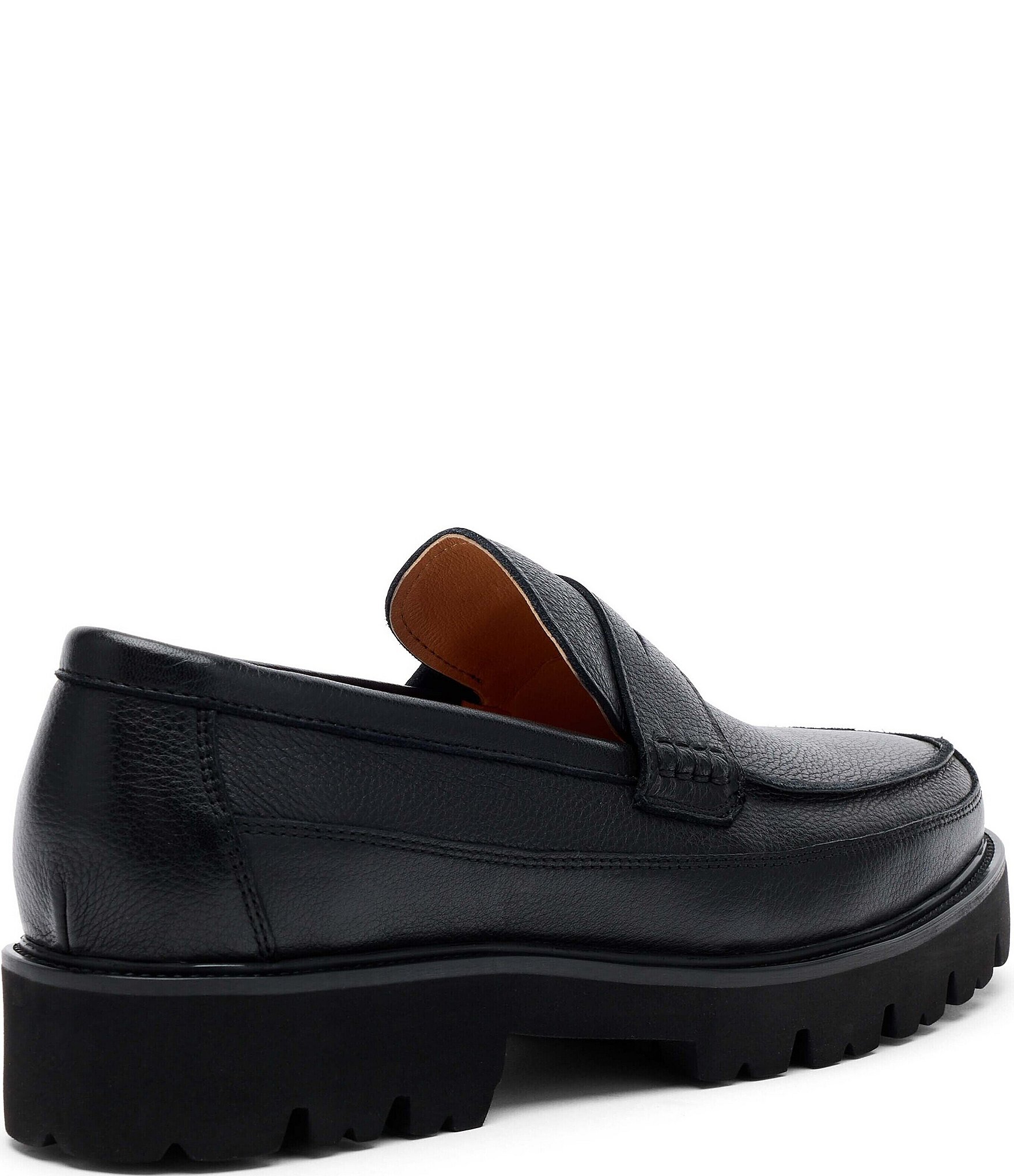 Marc Nolan Men's Adler Pebble Leather Lug Penny Loafers