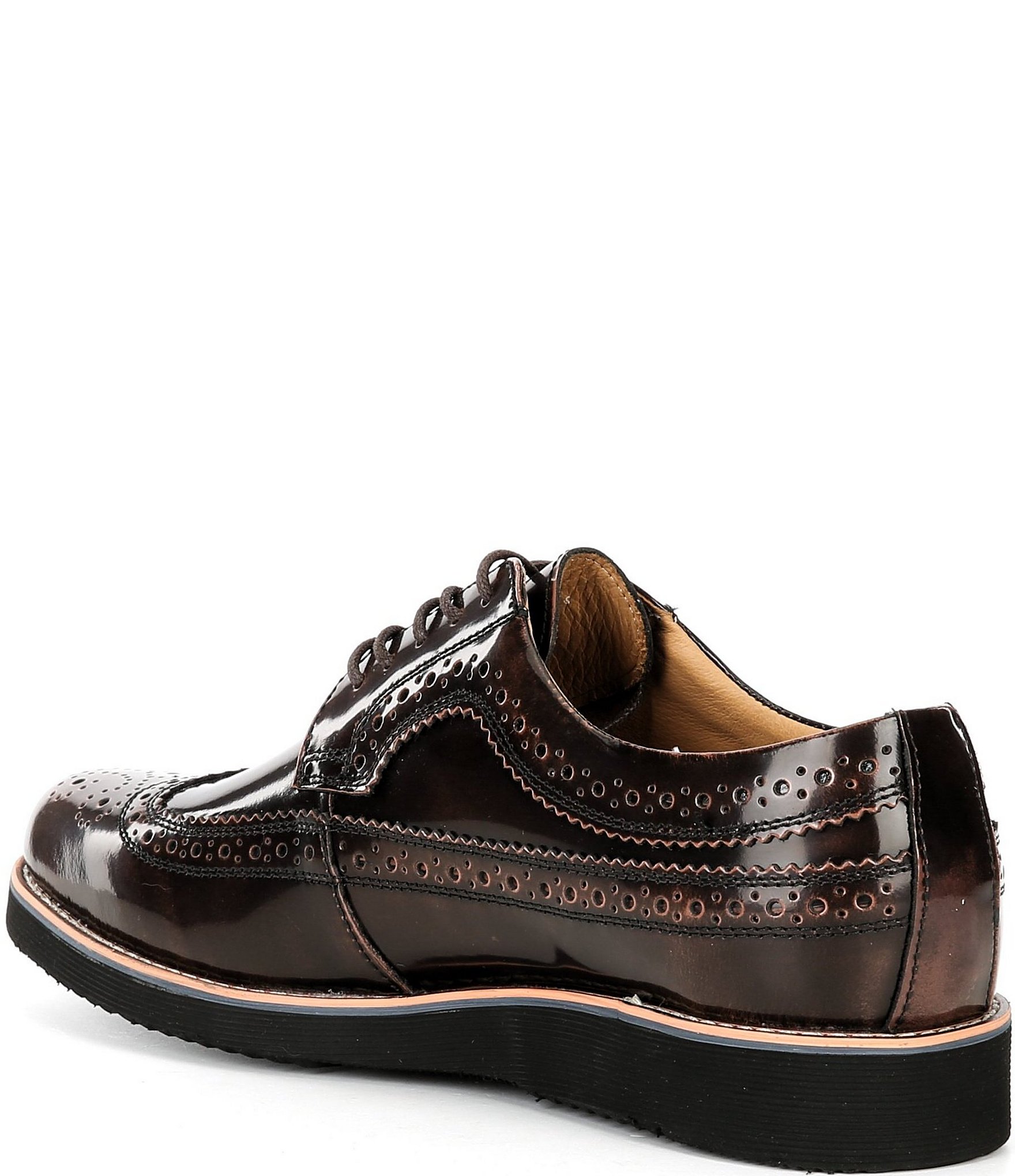 Marc Nolan Men's Alexander Patent Leather Longwing Brogue Oxfords