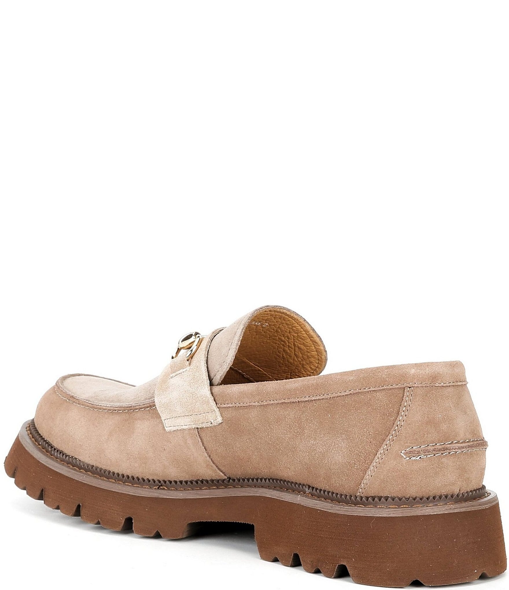 Marc Nolan Men's Blake Suede Bit Buckle Lug Loafers