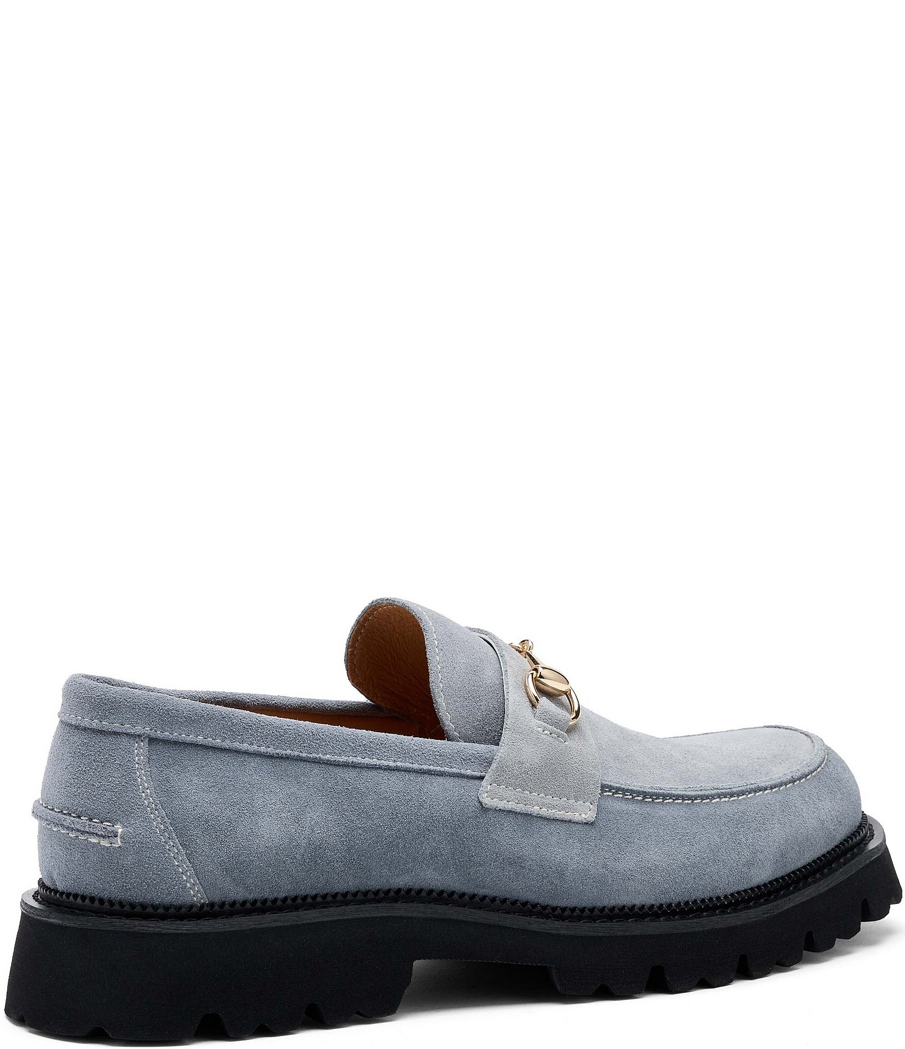 Marc Nolan Men's Blake Suede Bit Buckle Lug Loafers