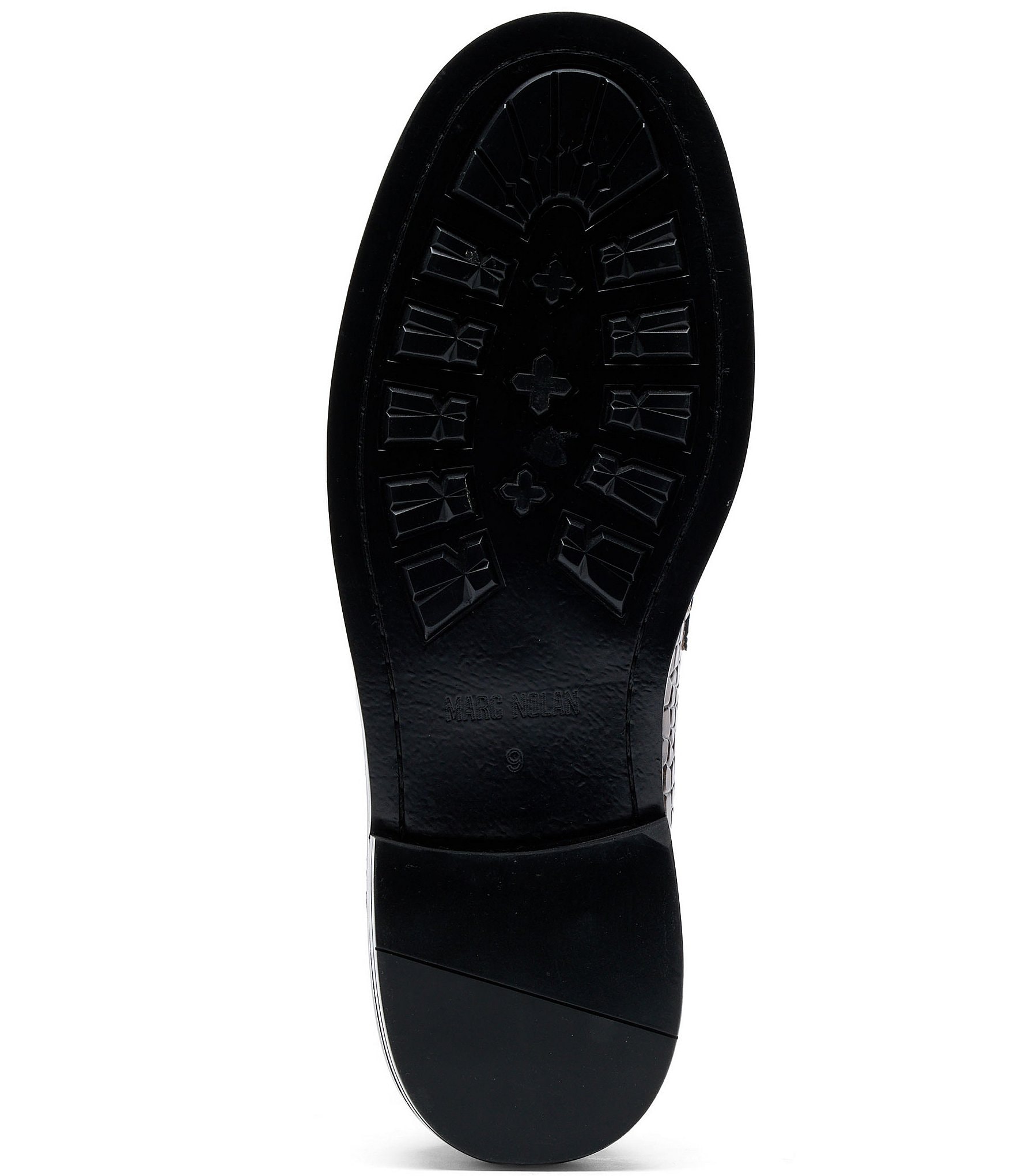 Marc Nolan Men's Calum Croco Embossed Leather Penny Loafers