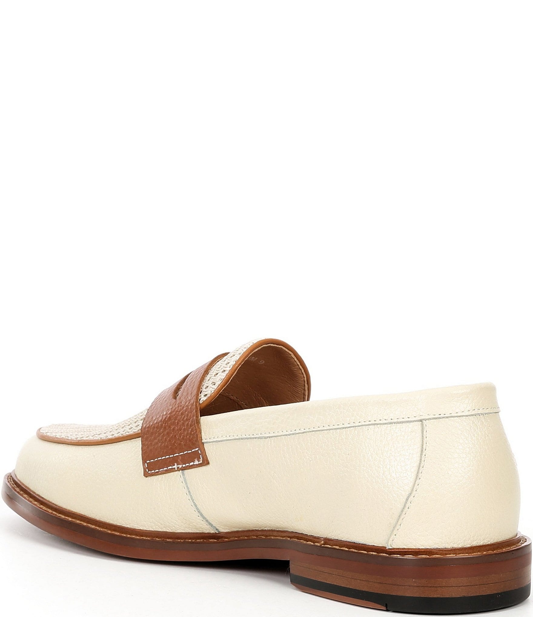 Marc Nolan Men's Calum Pebble Leather and Mesh Penny Loafers