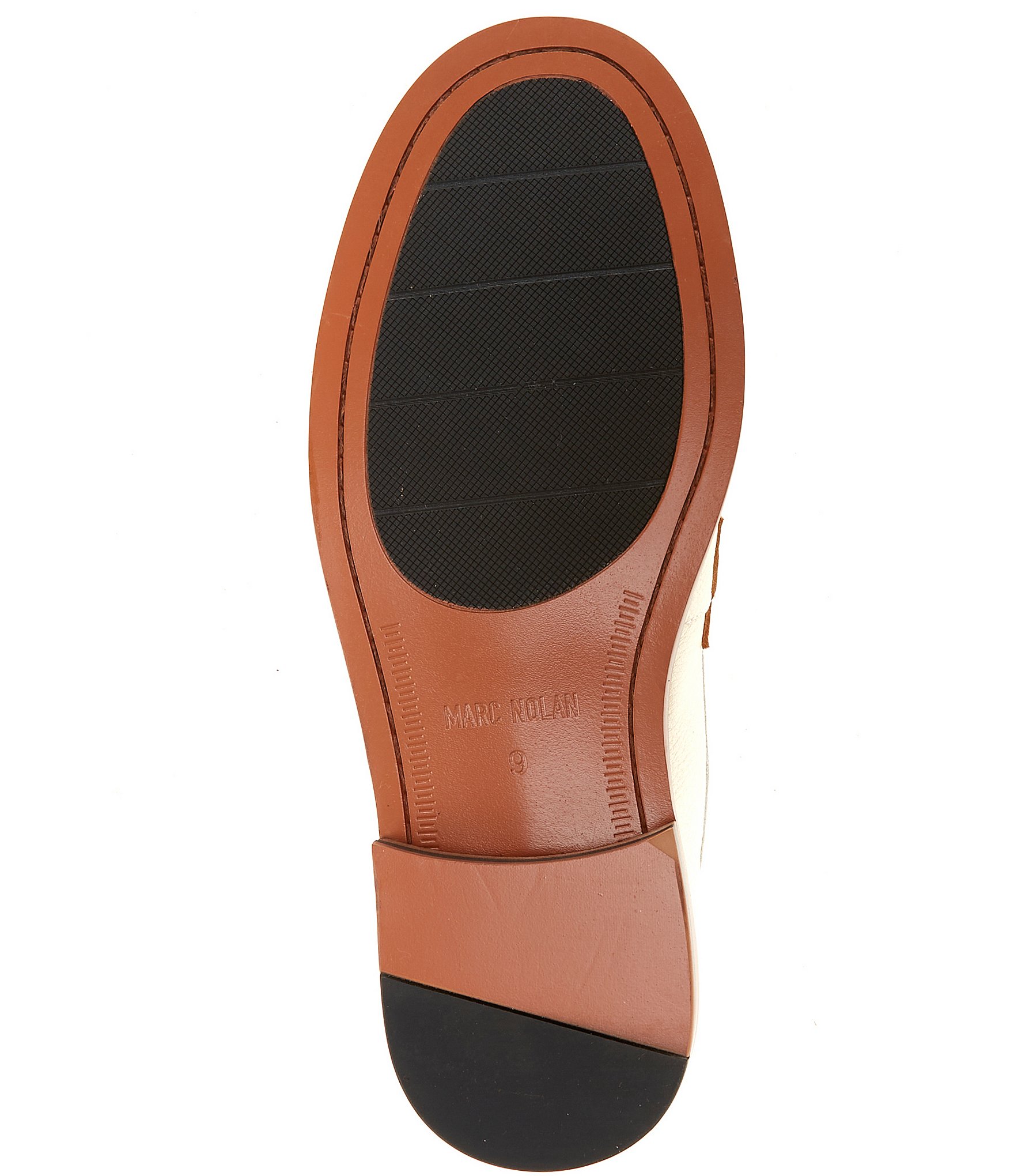 Marc Nolan Men's Calum Pebble Leather and Mesh Penny Loafers