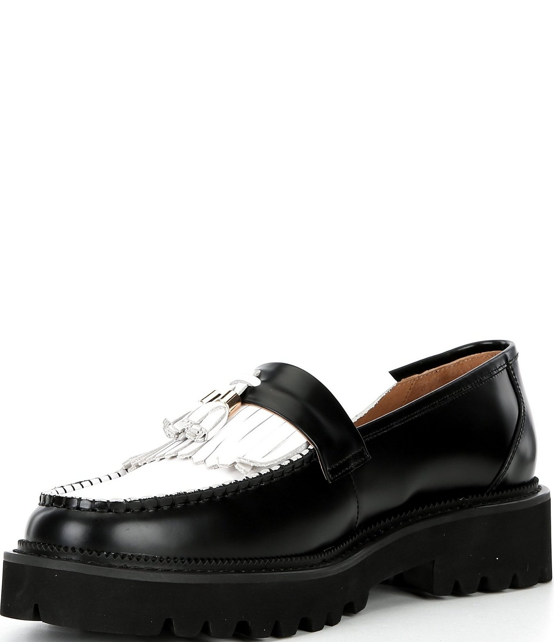 Marc Nolan Men's Journey Leather Kiltie Tassel Lug Loafers