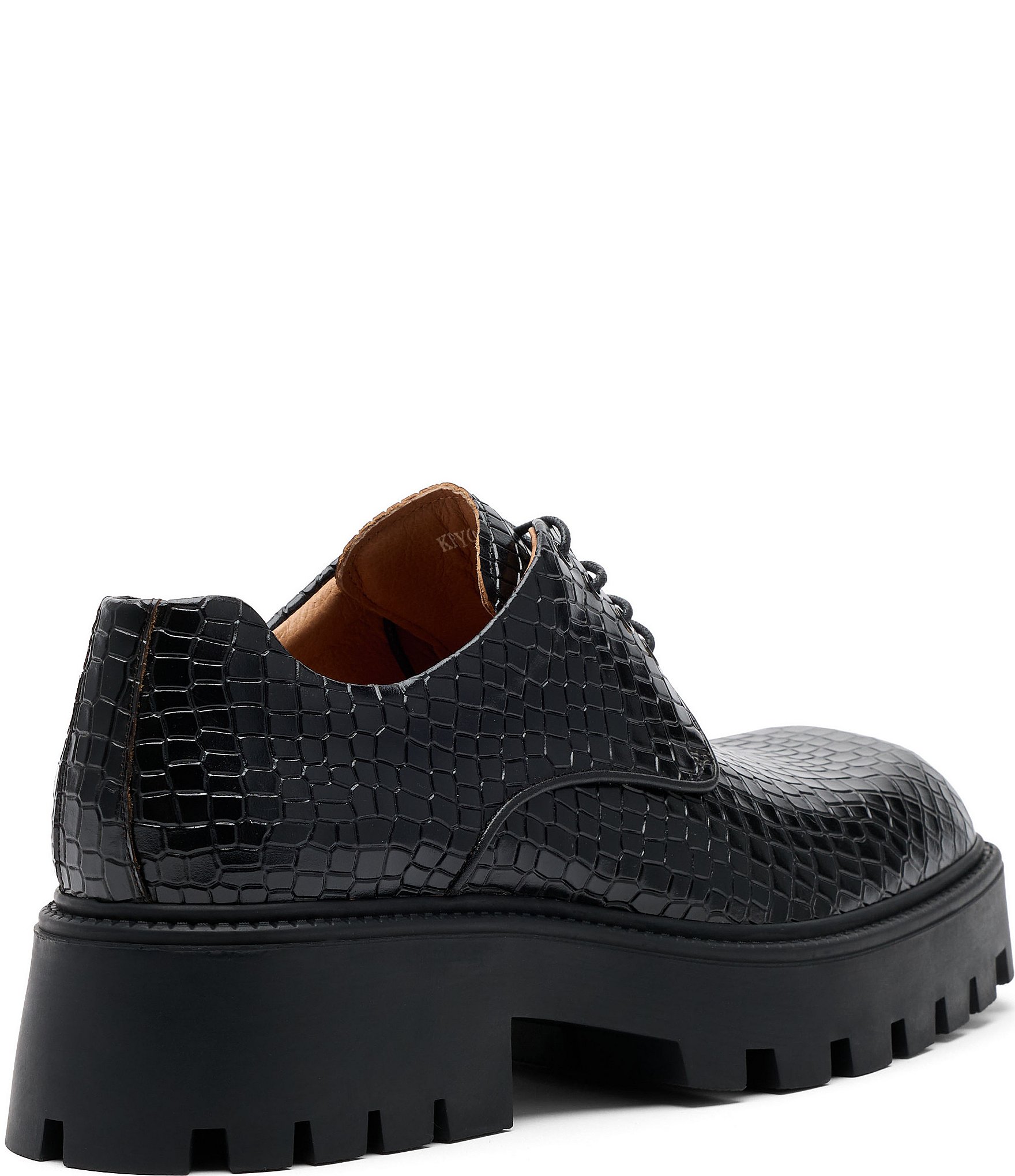 Marc Nolan Men's Kyros Croco Embossed Leather Lug Derby Oxfords