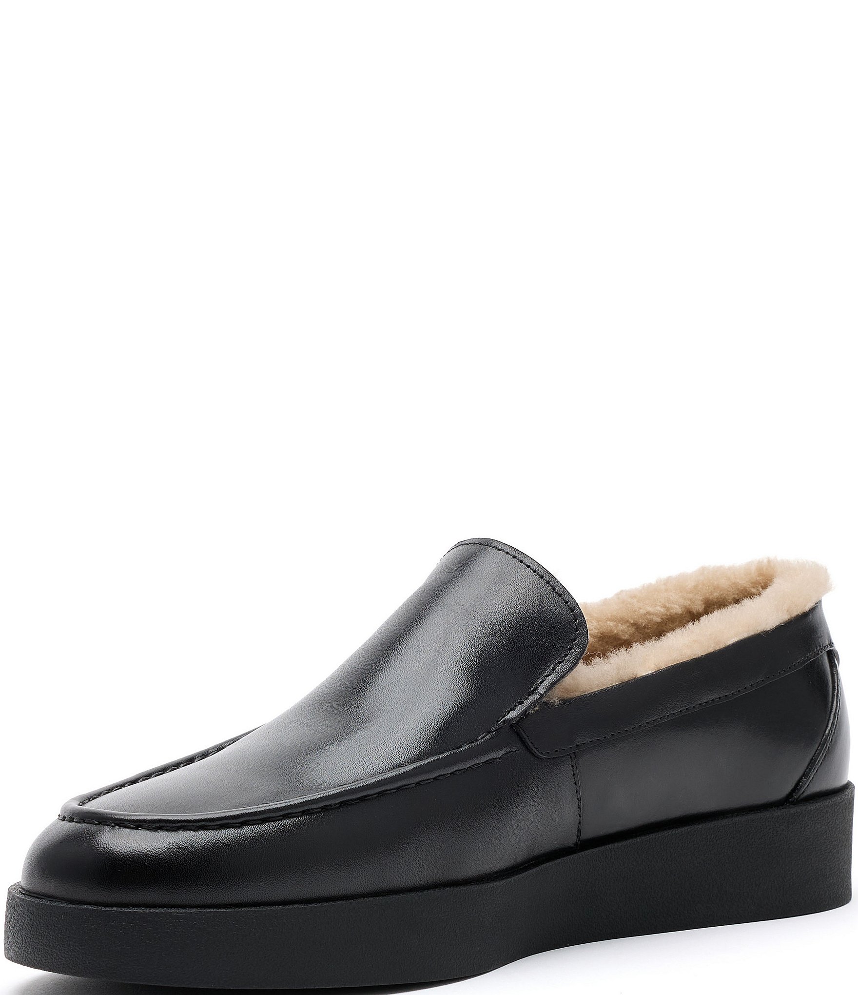 Marc Nolan Men's Remy Leather and Shearling Loafers