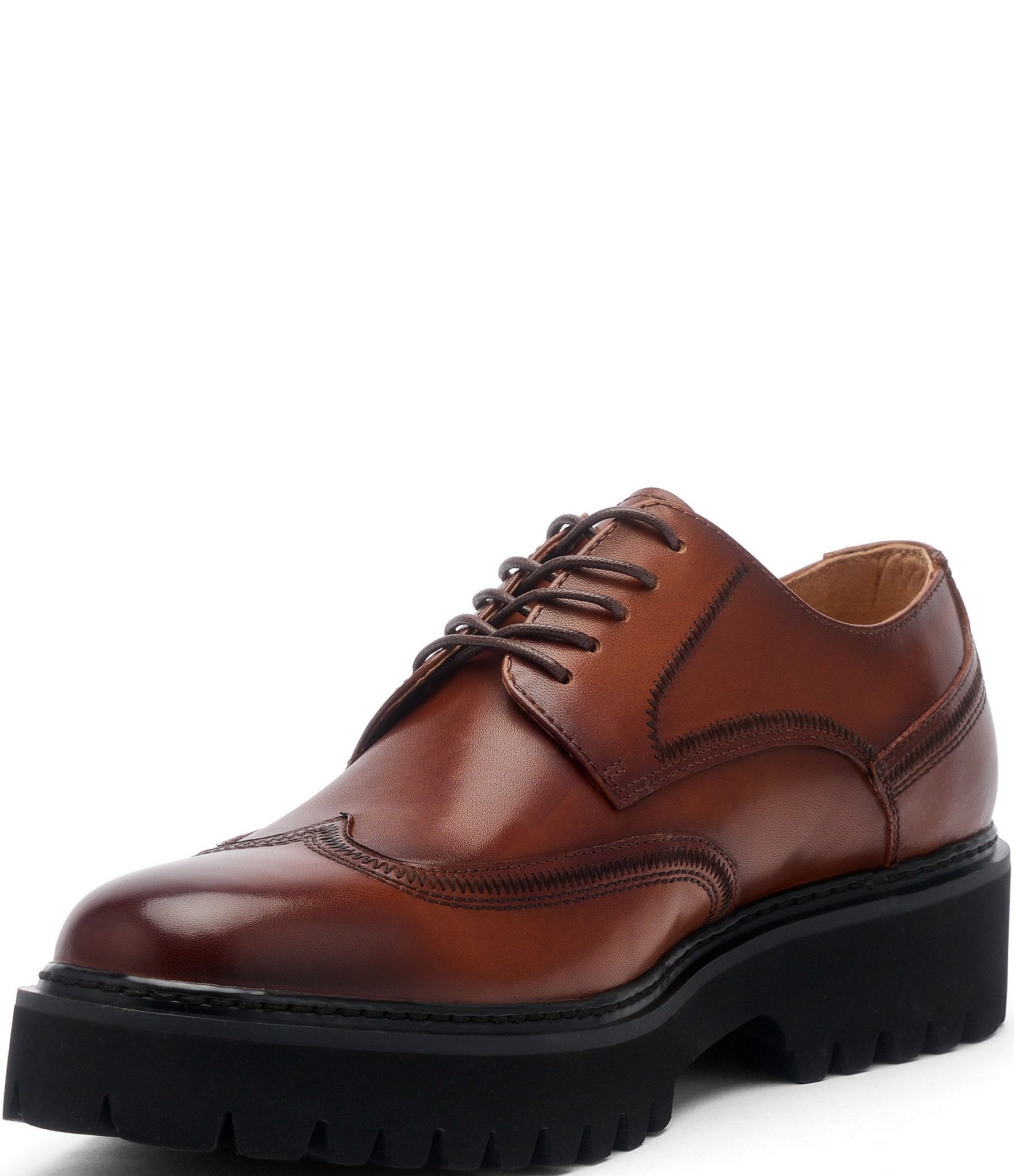 Marc Nolan Men's Ronan Leather Lug Wingtip Oxfords