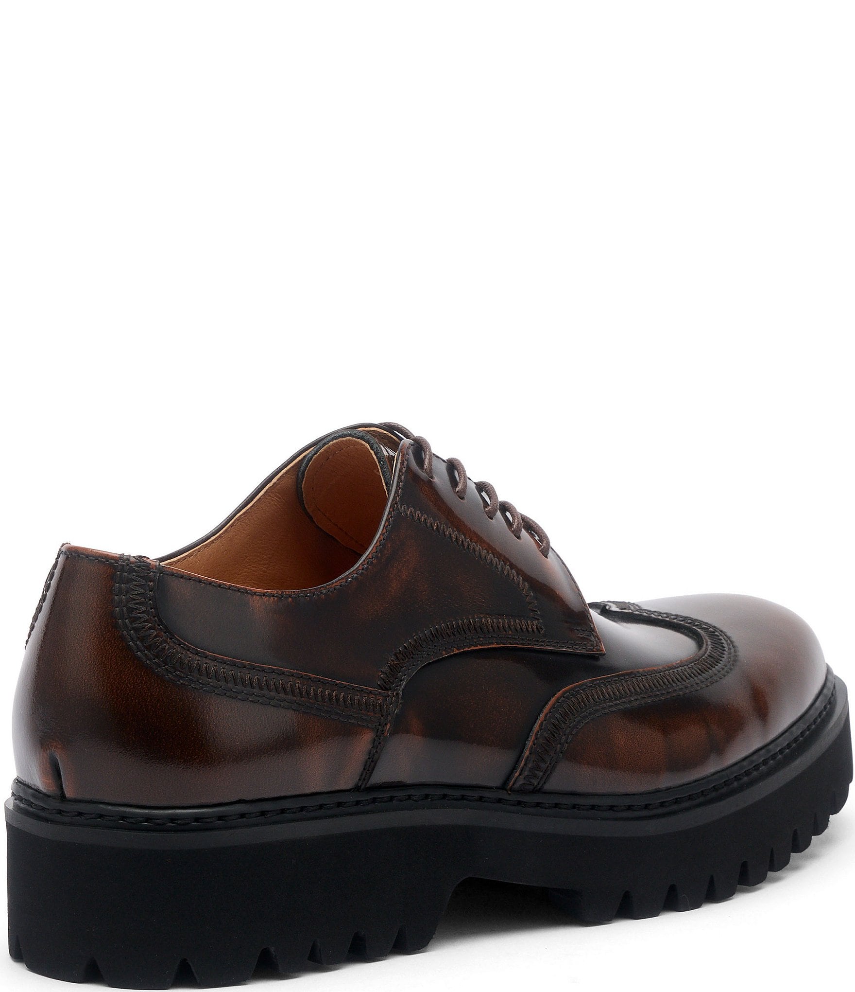 Marc Nolan Men's Ronan Patent Leather Lug Wingtip Oxfords