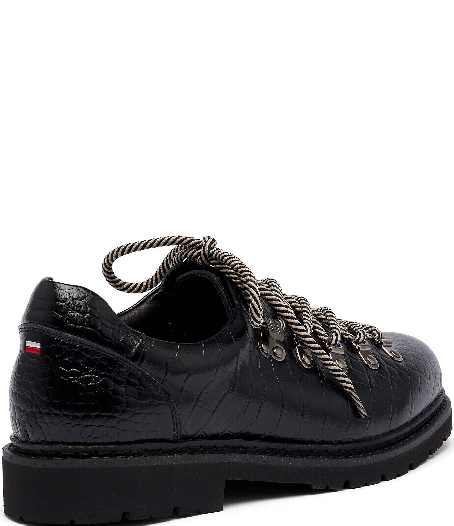 Marc Nolan Men's Summit Crocodile Embossed Leather Hikers