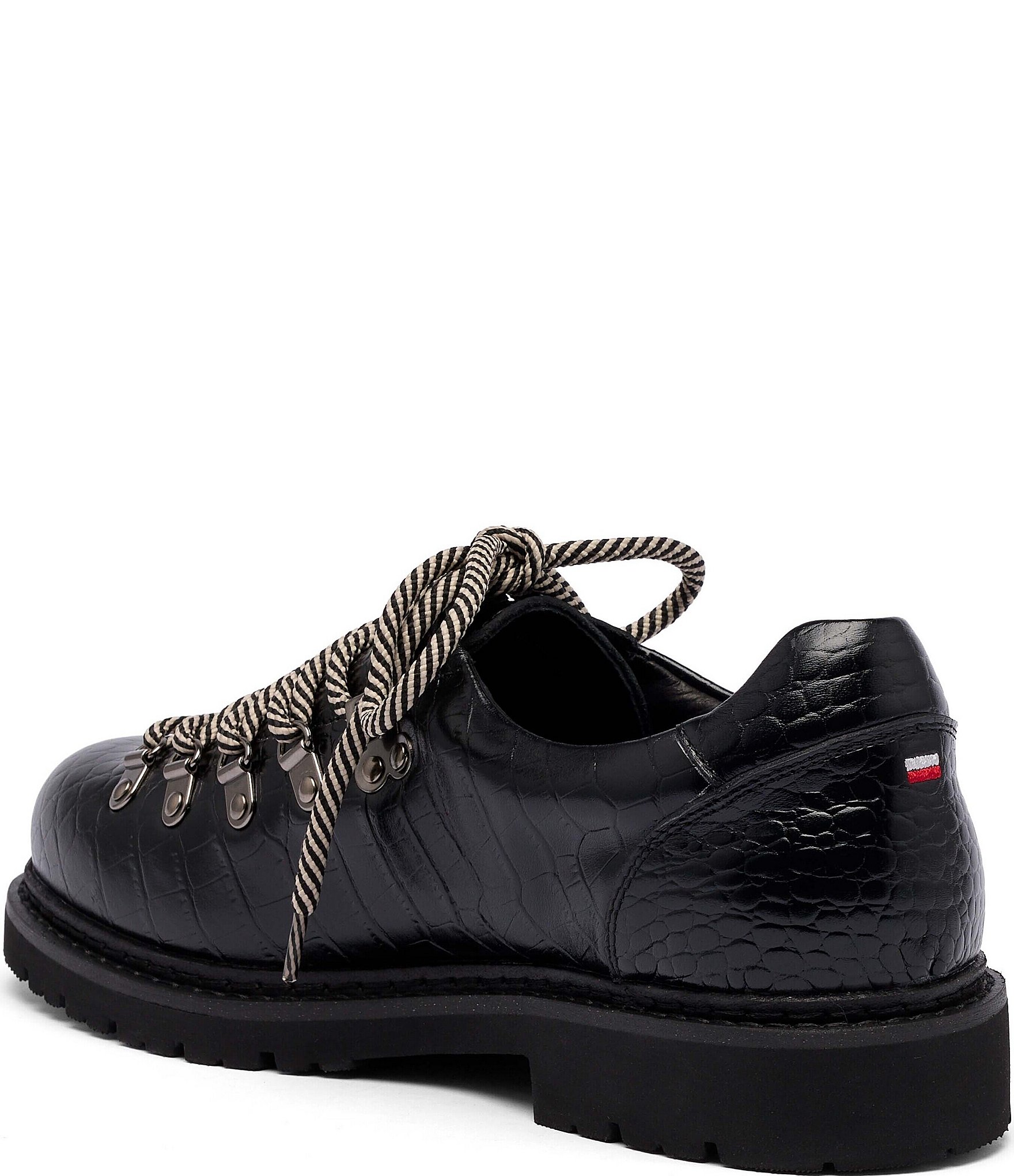 Marc Nolan Men's Summit Crocodile Embossed Leather Hikers