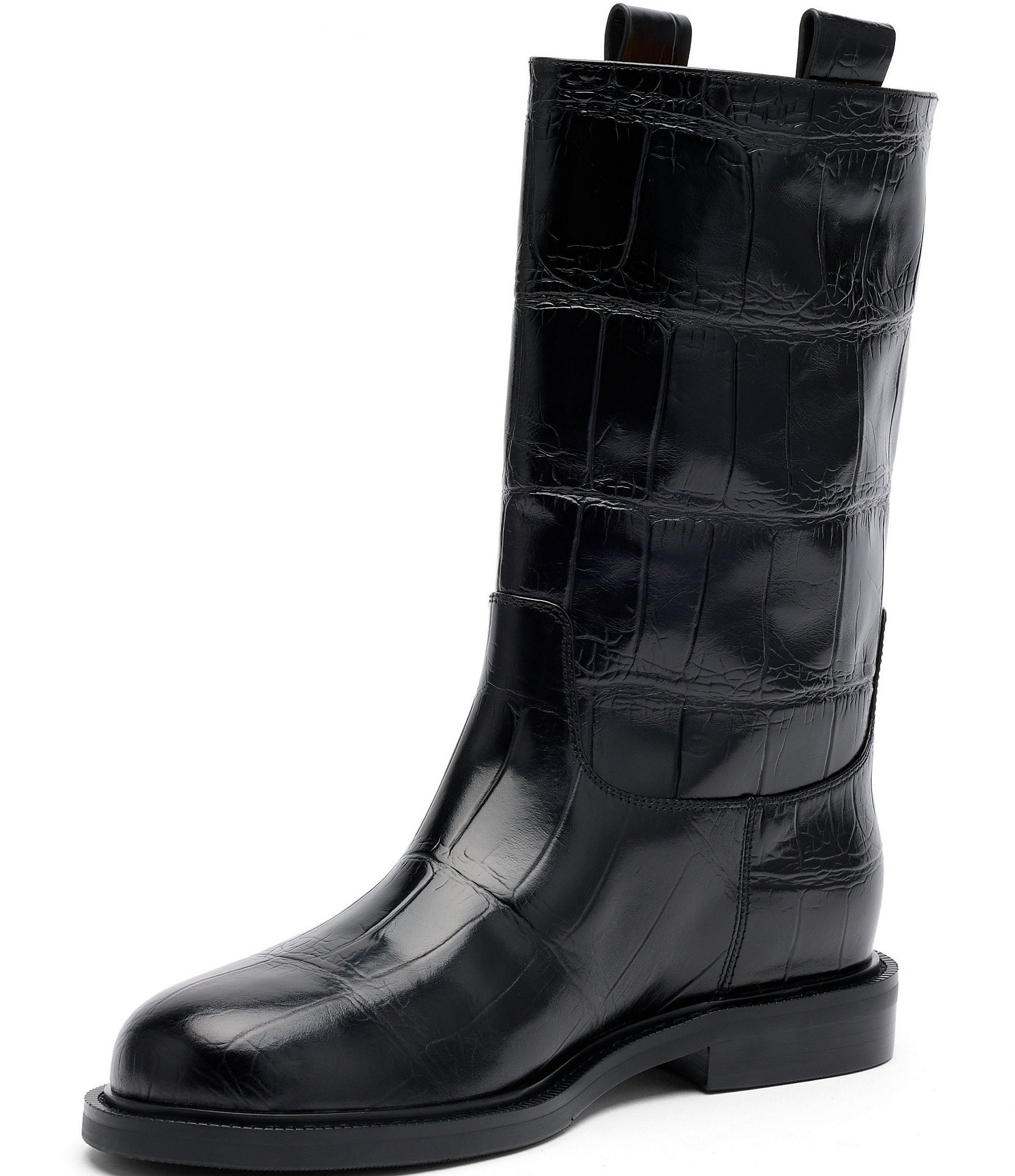 Marc Nolan Women's Blair Croco Embossed Leather Riding Boots