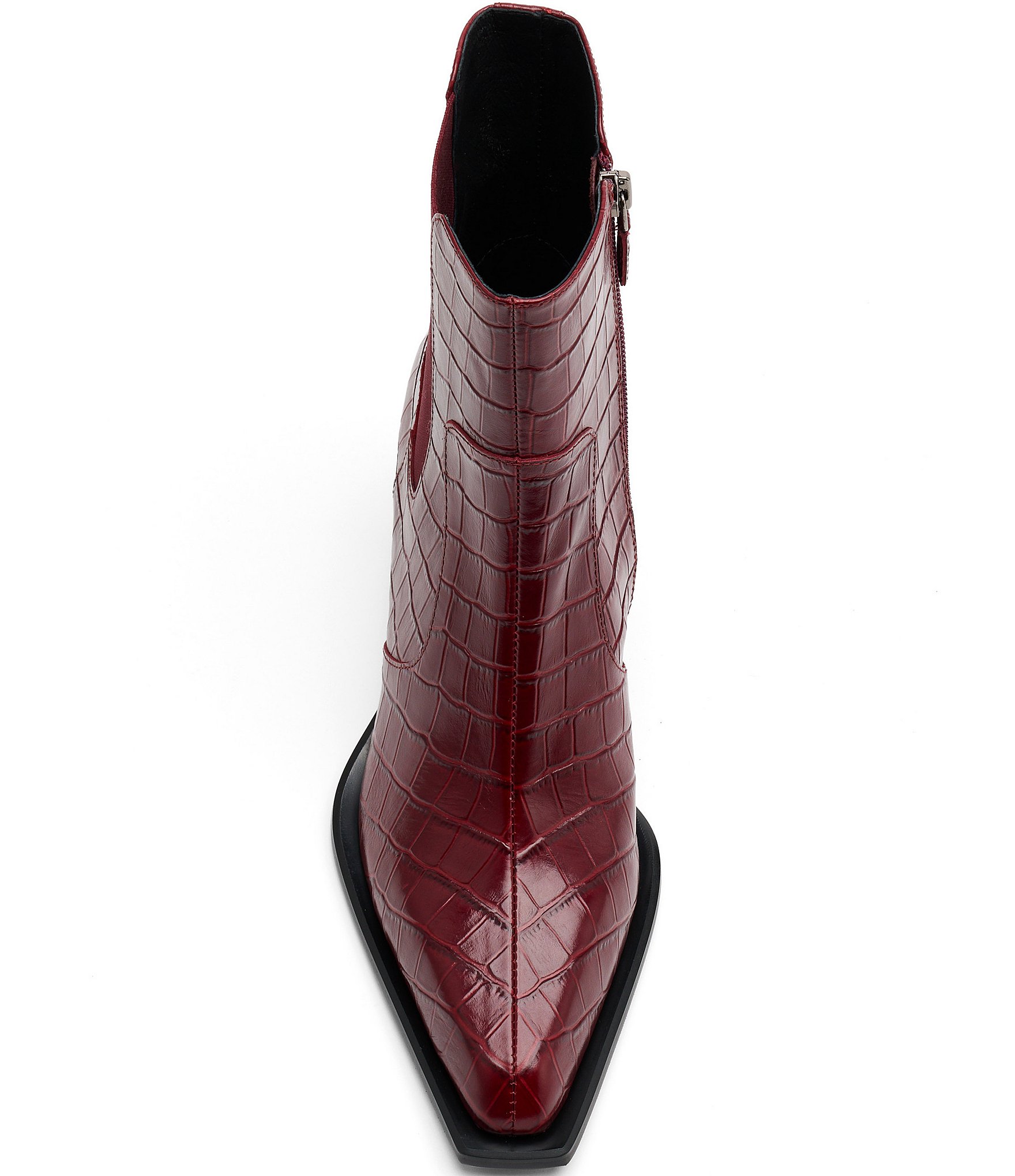 Marc Nolan Women's Harper Croco Embossed Leather Chelsea Ankle Boots