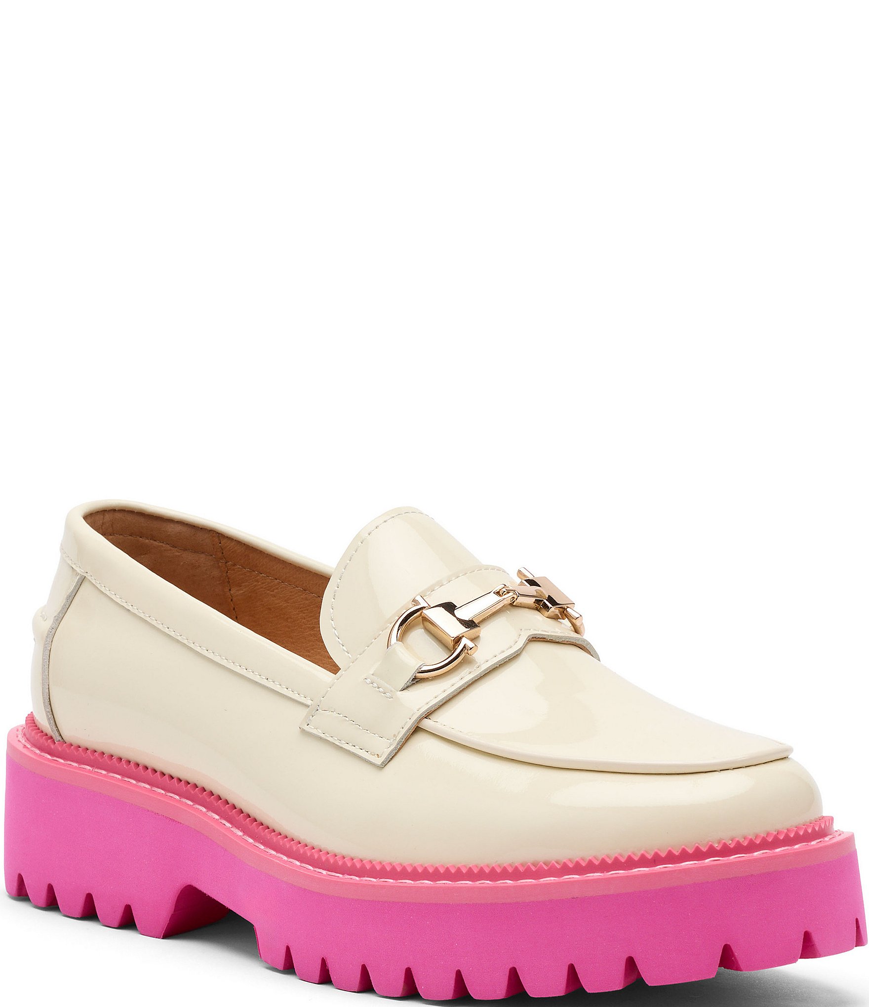 Marc Nolan Women's Ms. Boulevard Patent Leather Bit Buckle Platform Loafers