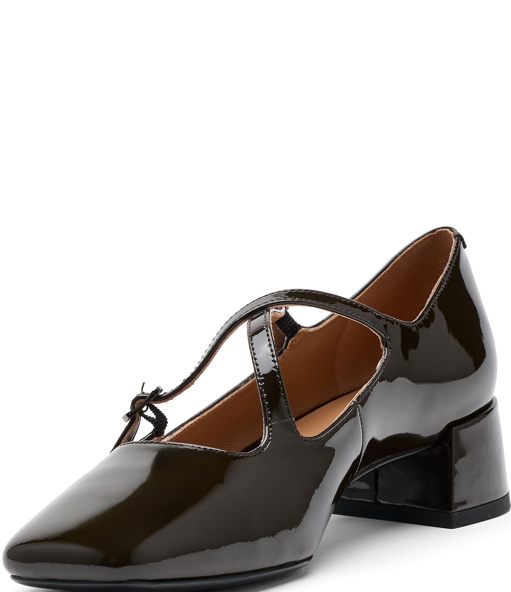 Marc Nolan Women's Ruby Patent Leather Mary Jane Block Heel Pumps