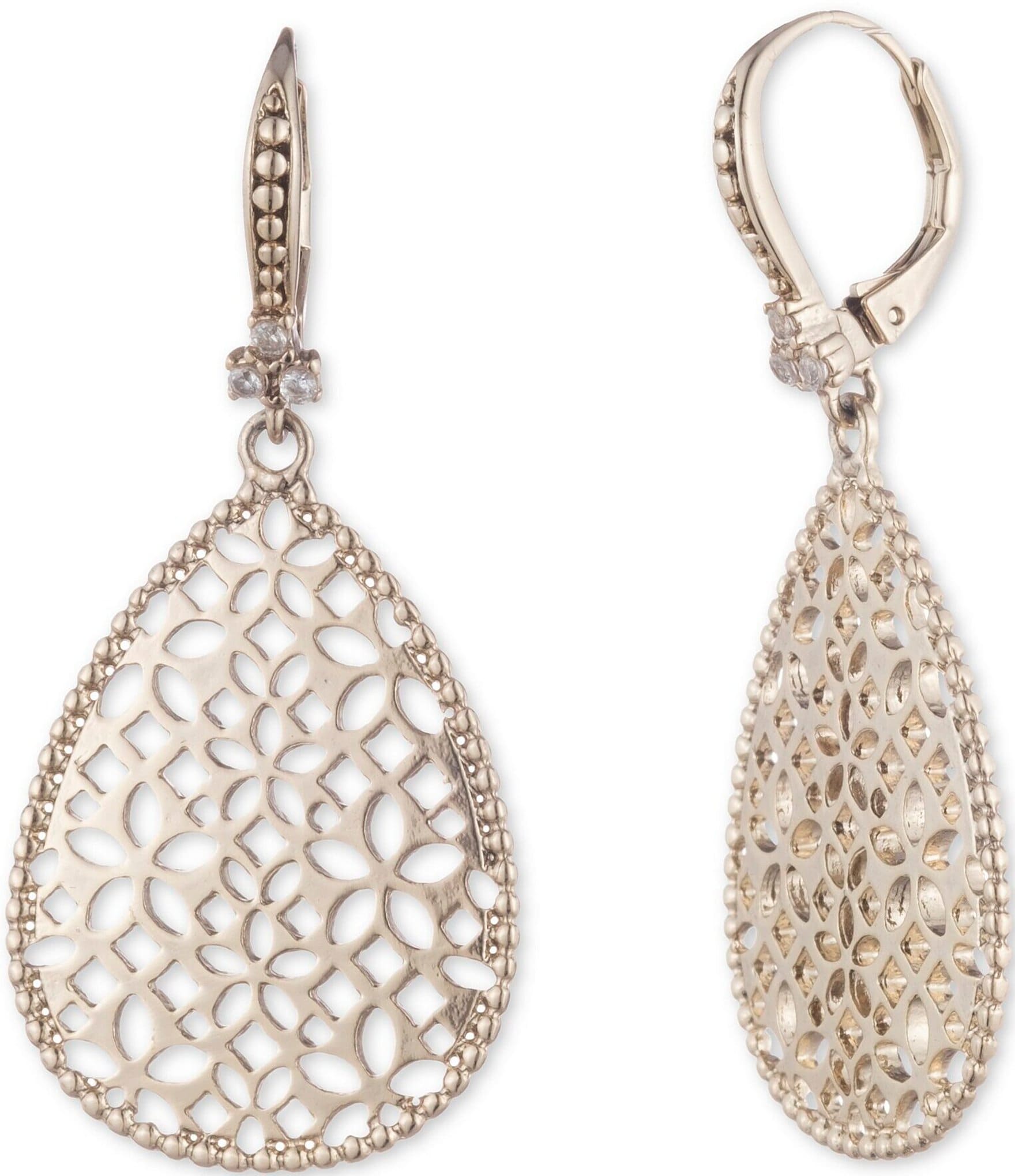 Marchesa Medium Filigree Drop Earrings