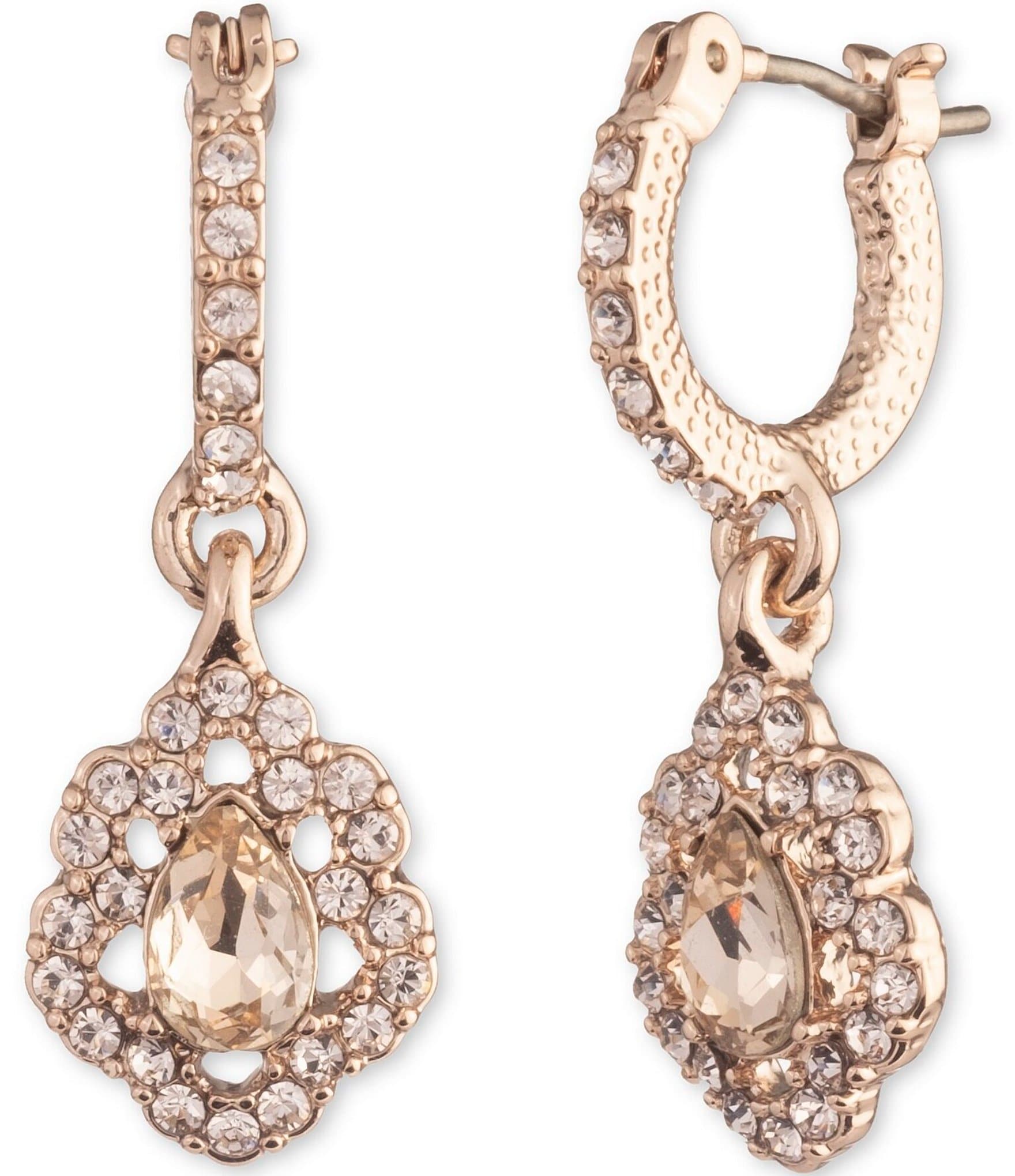 Marchesa Small Pear Hoop Drop Earrings | Dillard's