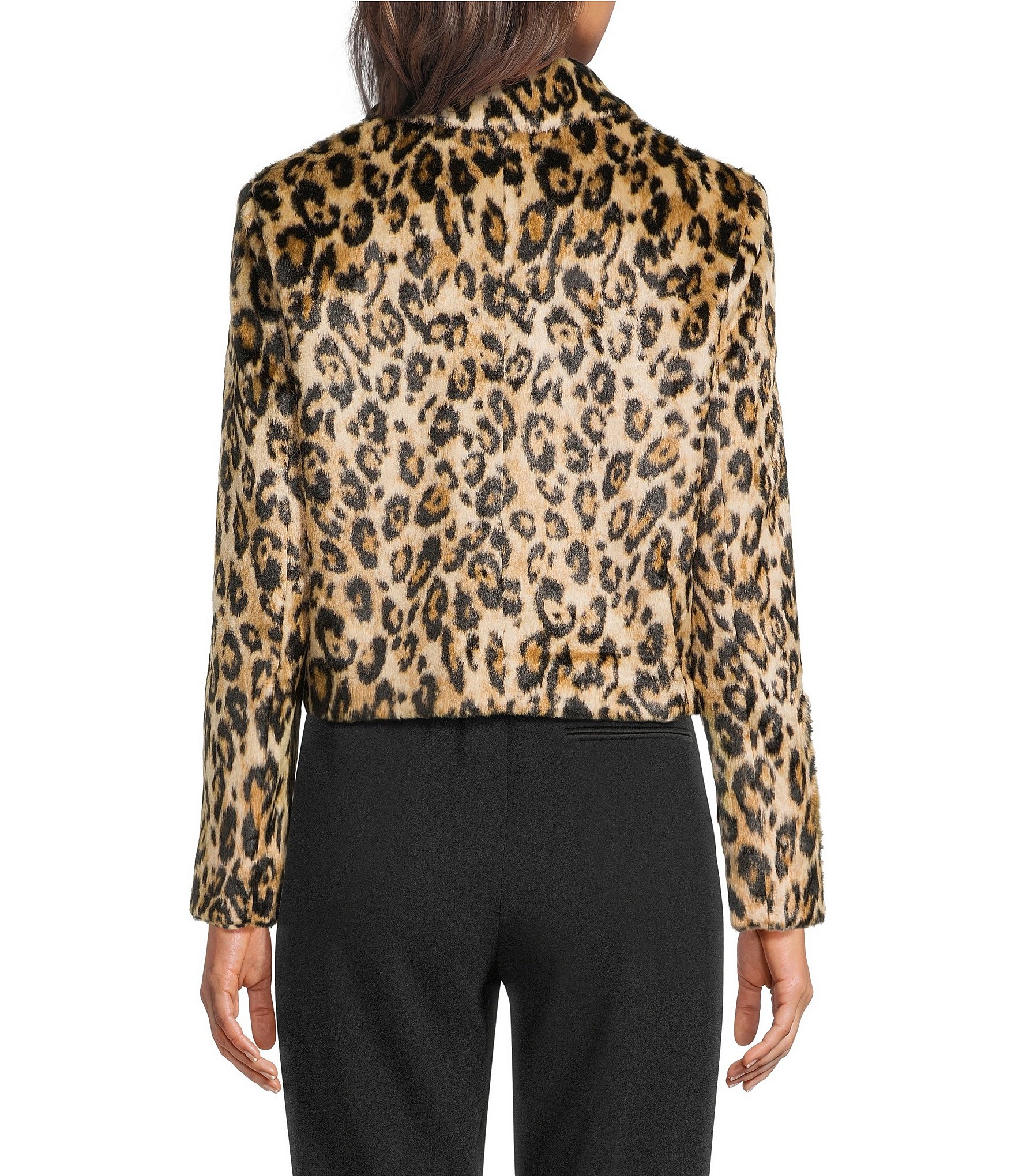 Marella Animal Print Jersey Cropped Jacket