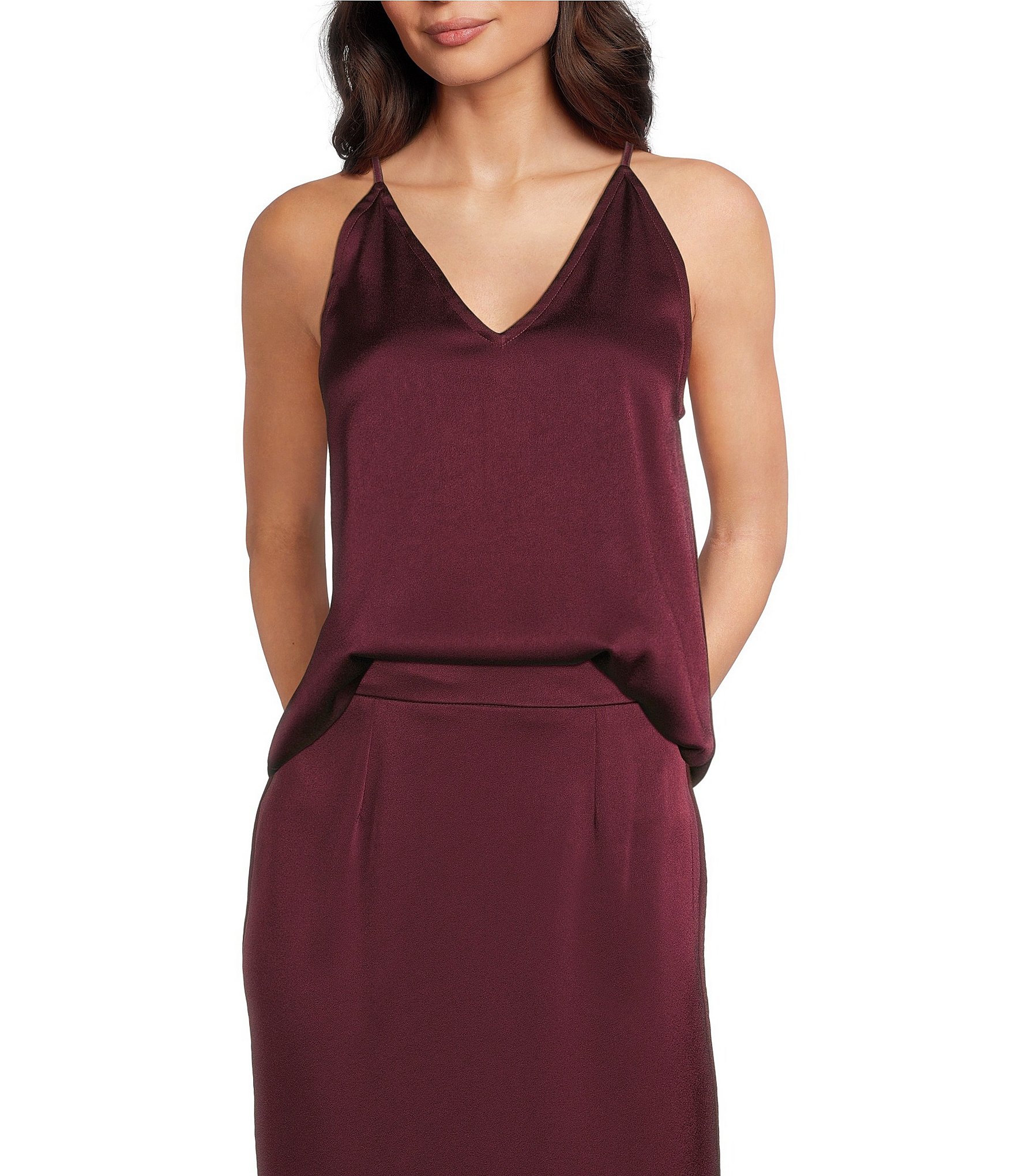 Marella Carso V-Neck Camisole Satin Top