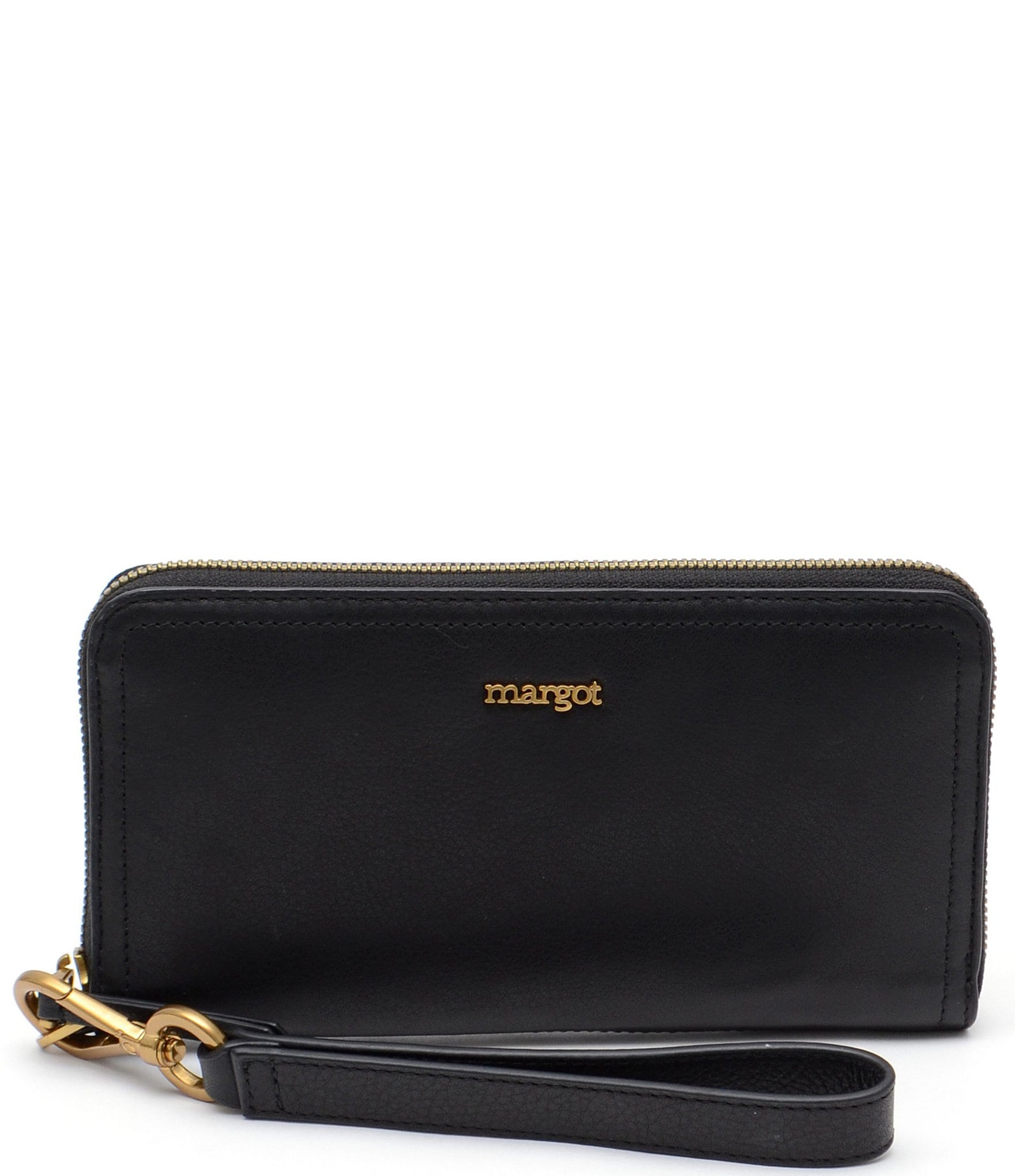 Margot Anna Long Leather Zip Wristlet | Dillard's