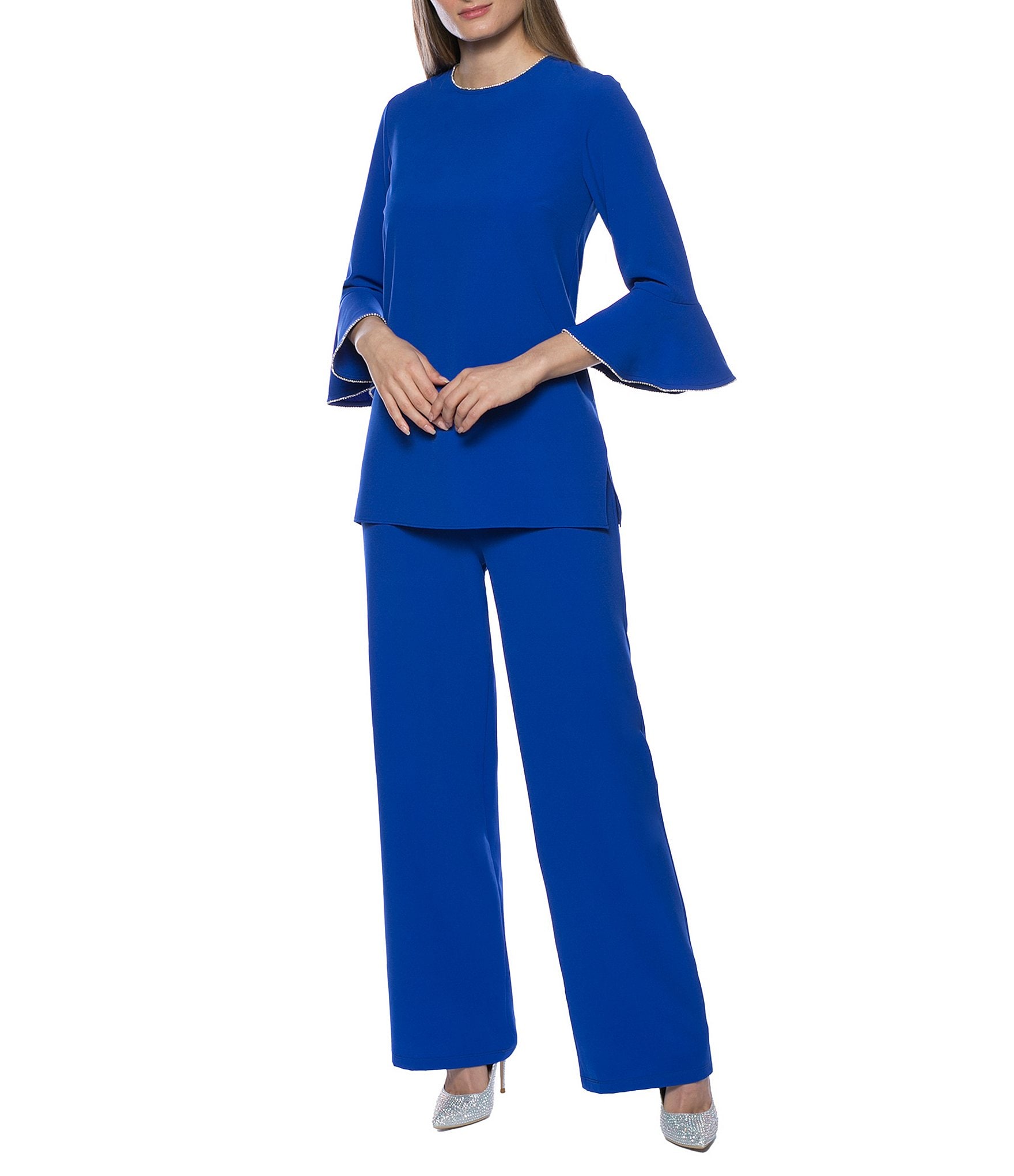 Spring Royal Blue Women Pants Suits For Wedding Mother of the Bride Suit  Ladies Evening Party Tuxedos Formal Wear 2 Pcs2618