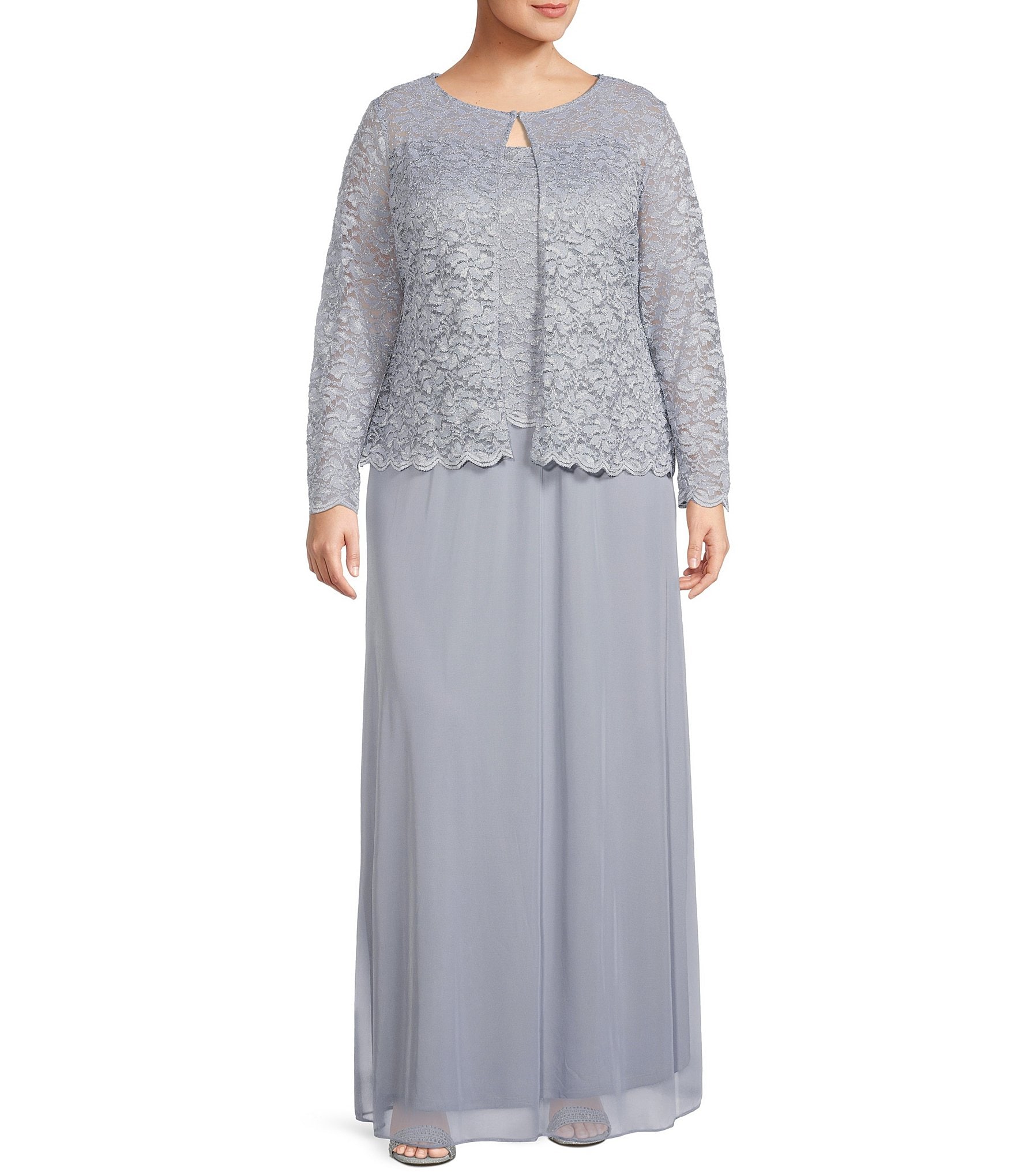 silver mother of the bride dresses plus size