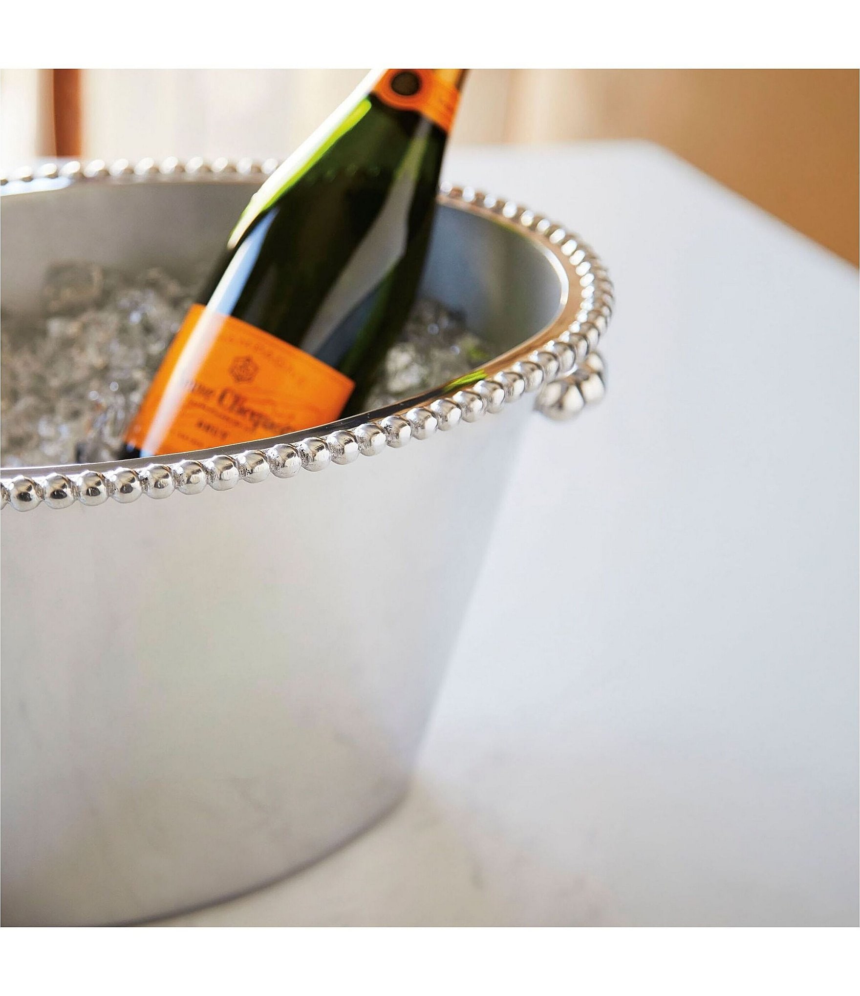 Mariposa Pearled Collection Beaded Double Ice Bucket