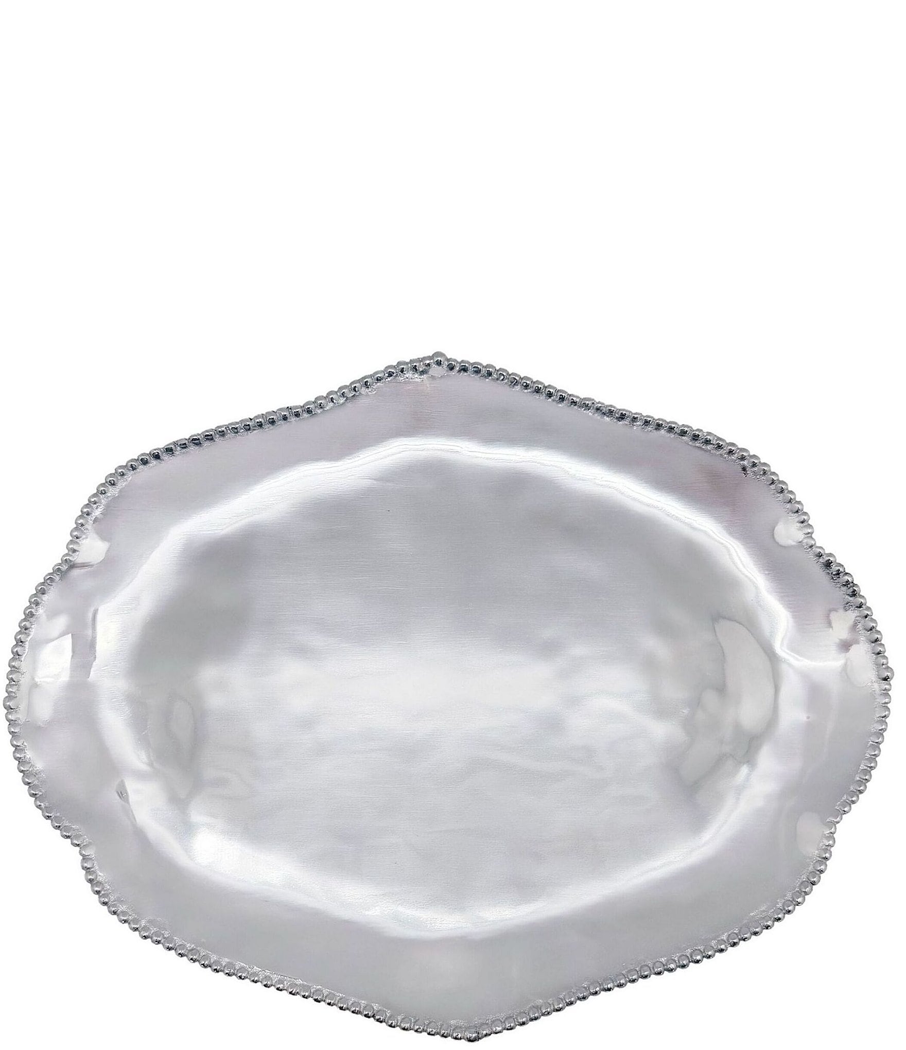 Mariposa Sueno Collection Beaded Oval Server Tray