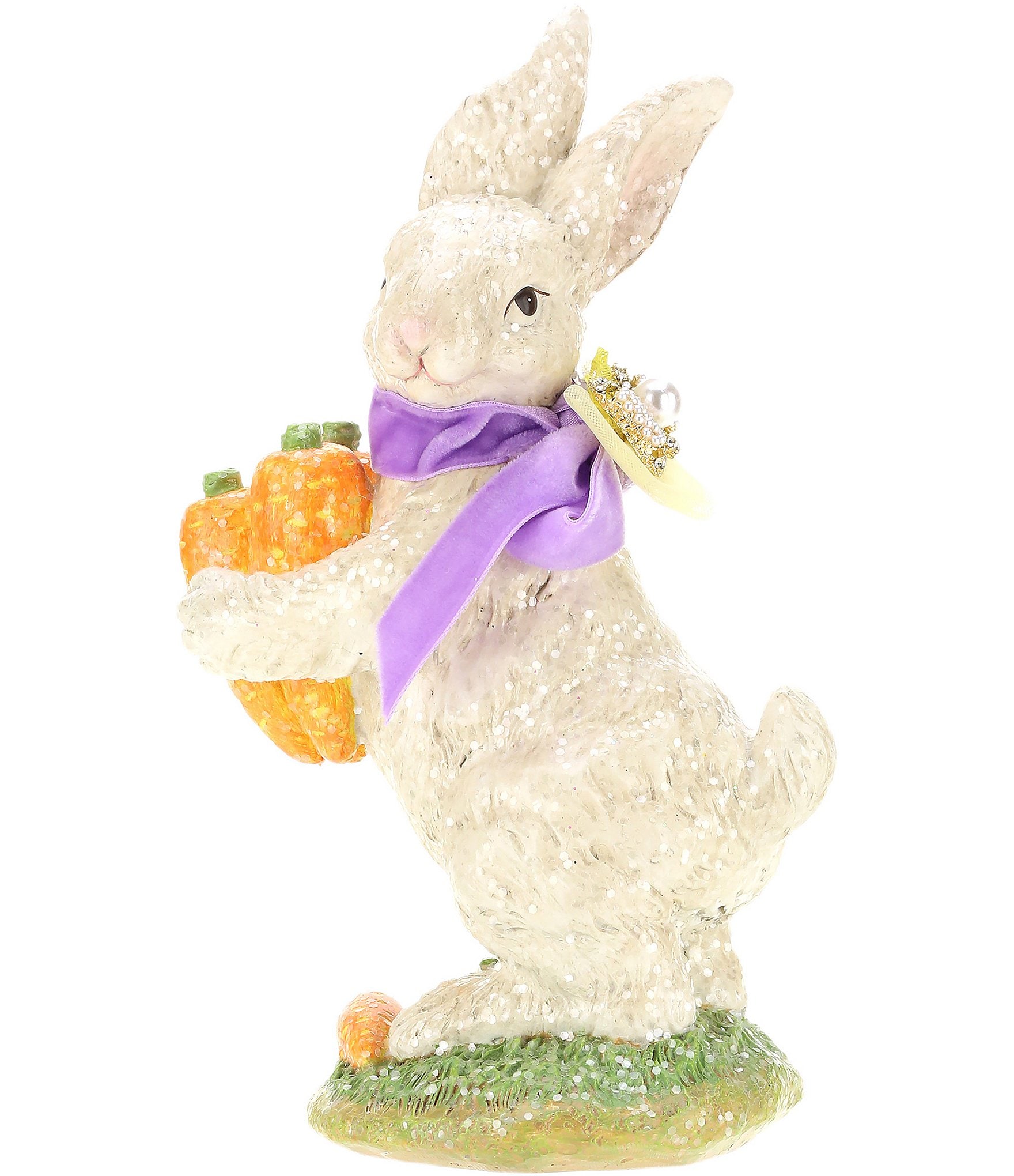 Mark Roberts 8 Inch Easter Jeweled Rabbit with Carrot Figurine | Dillard's