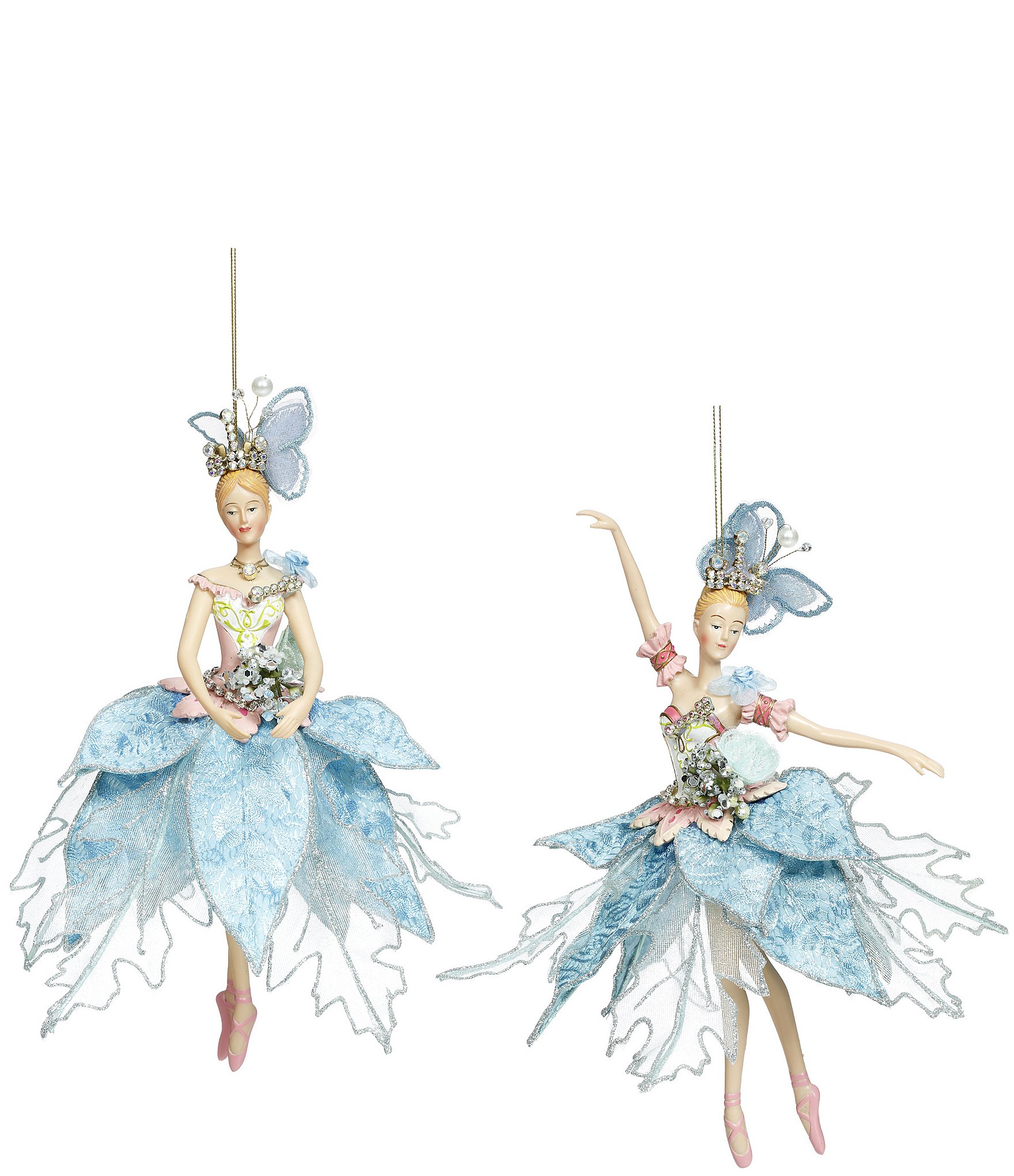 Mark Roberts Ballerina Ornaments, Set of 2