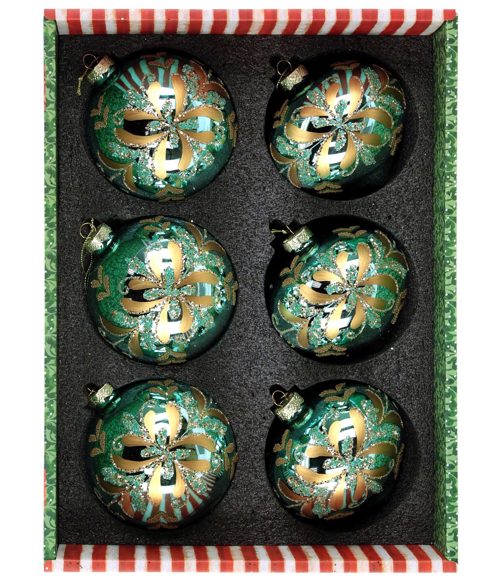 Mark Roberts Celebration Bloom Ornament Box Of 6