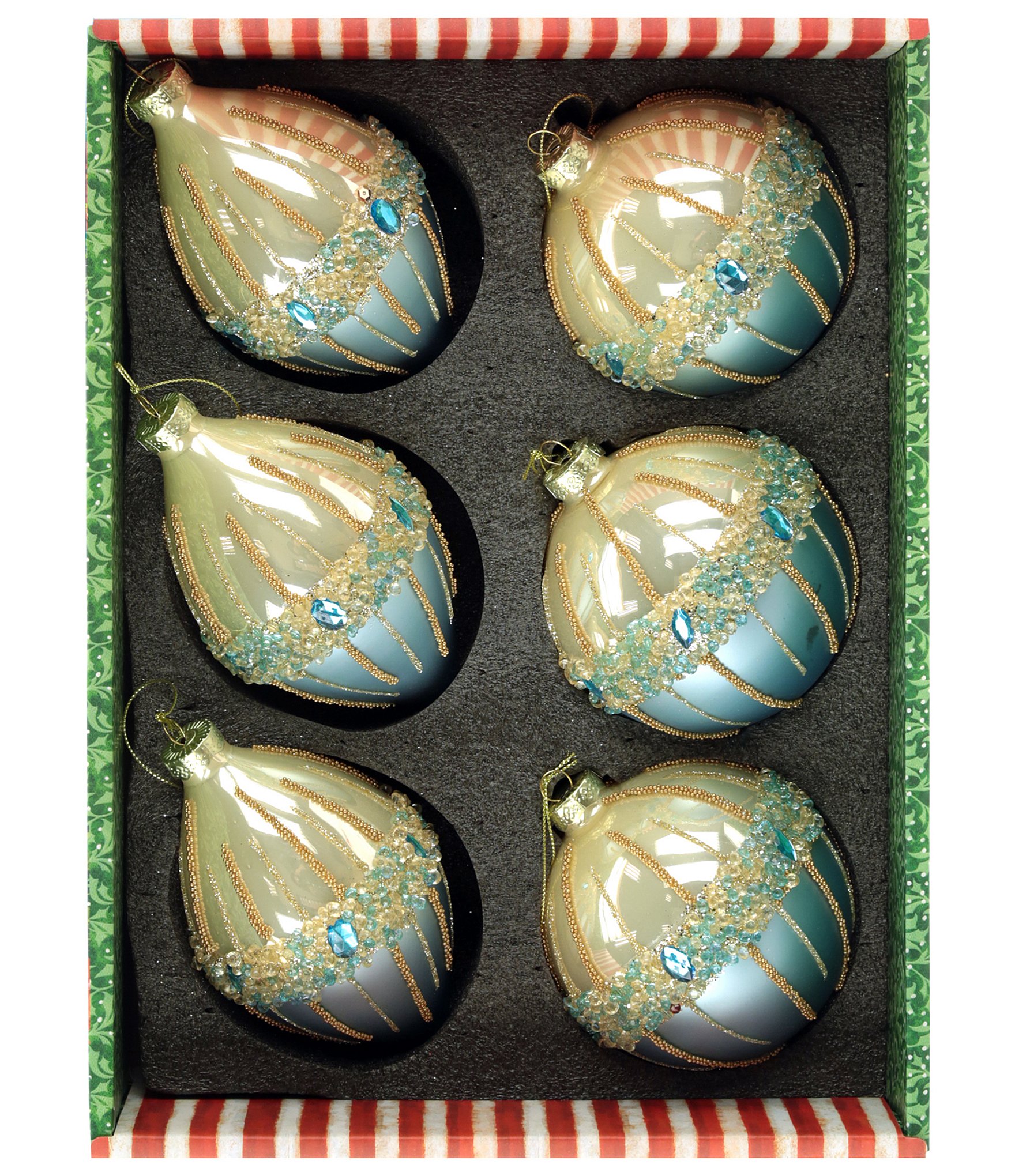 Mark Roberts Crystal Bead Ornament, Box Of 6