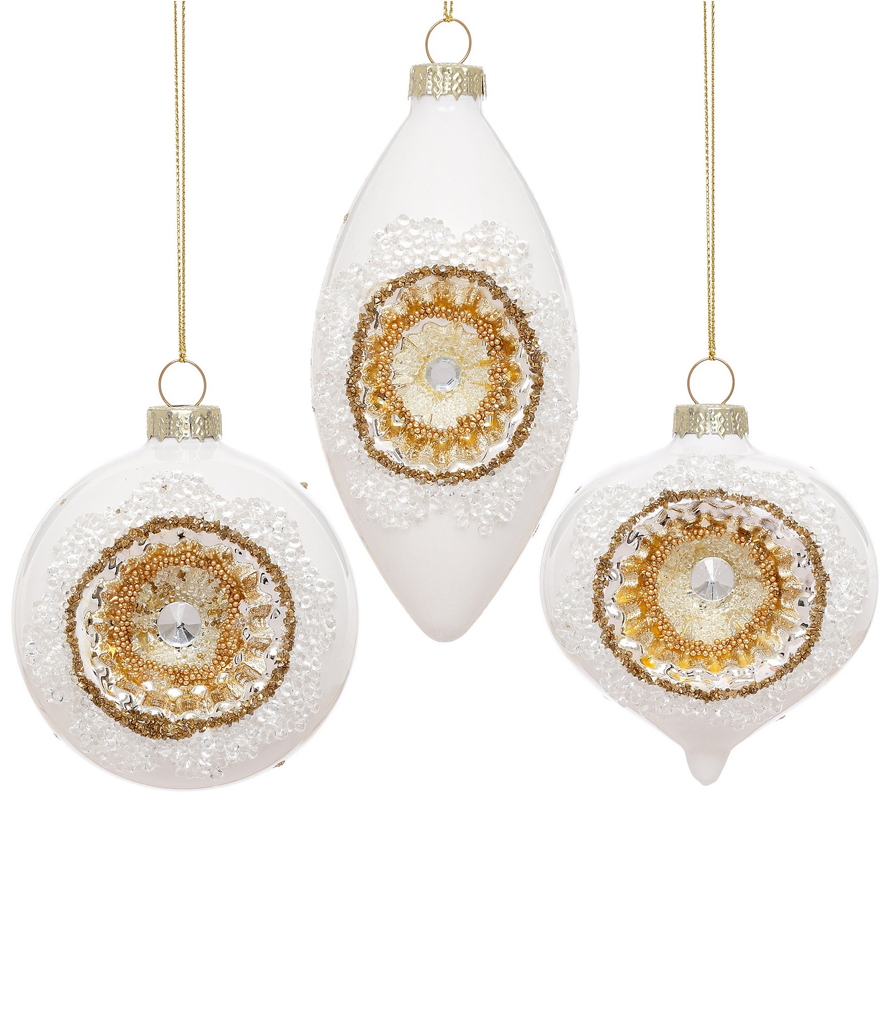 Mark Roberts Festive Glitter Ornament, Box Of 6