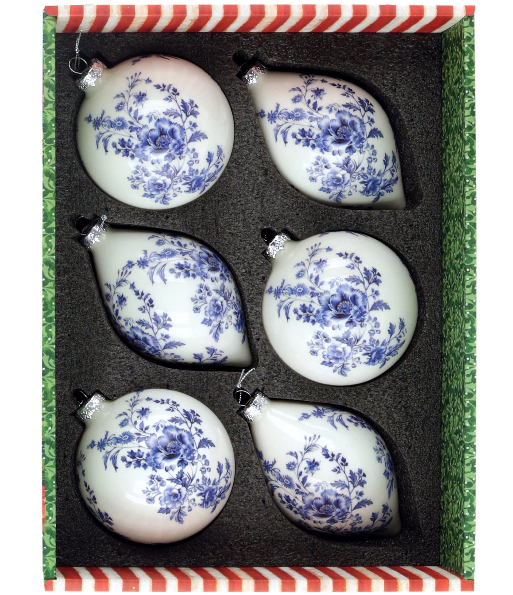 Mark Roberts Floral Ornament, Box of 6