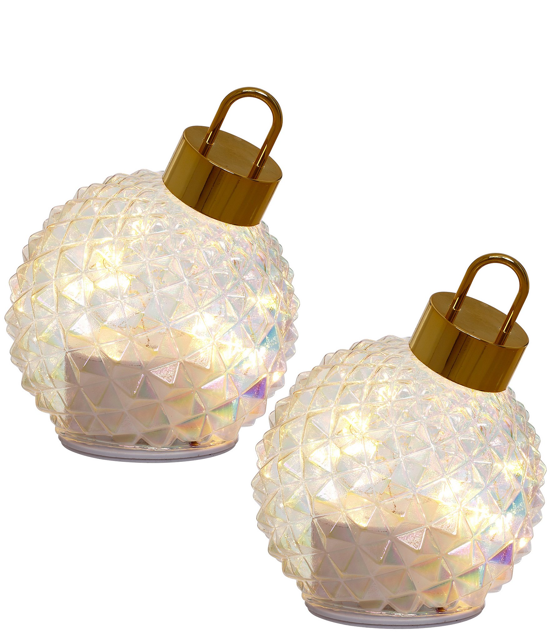 Mark Roberts Gem Ornament Tabletop With LED Set Of 2
