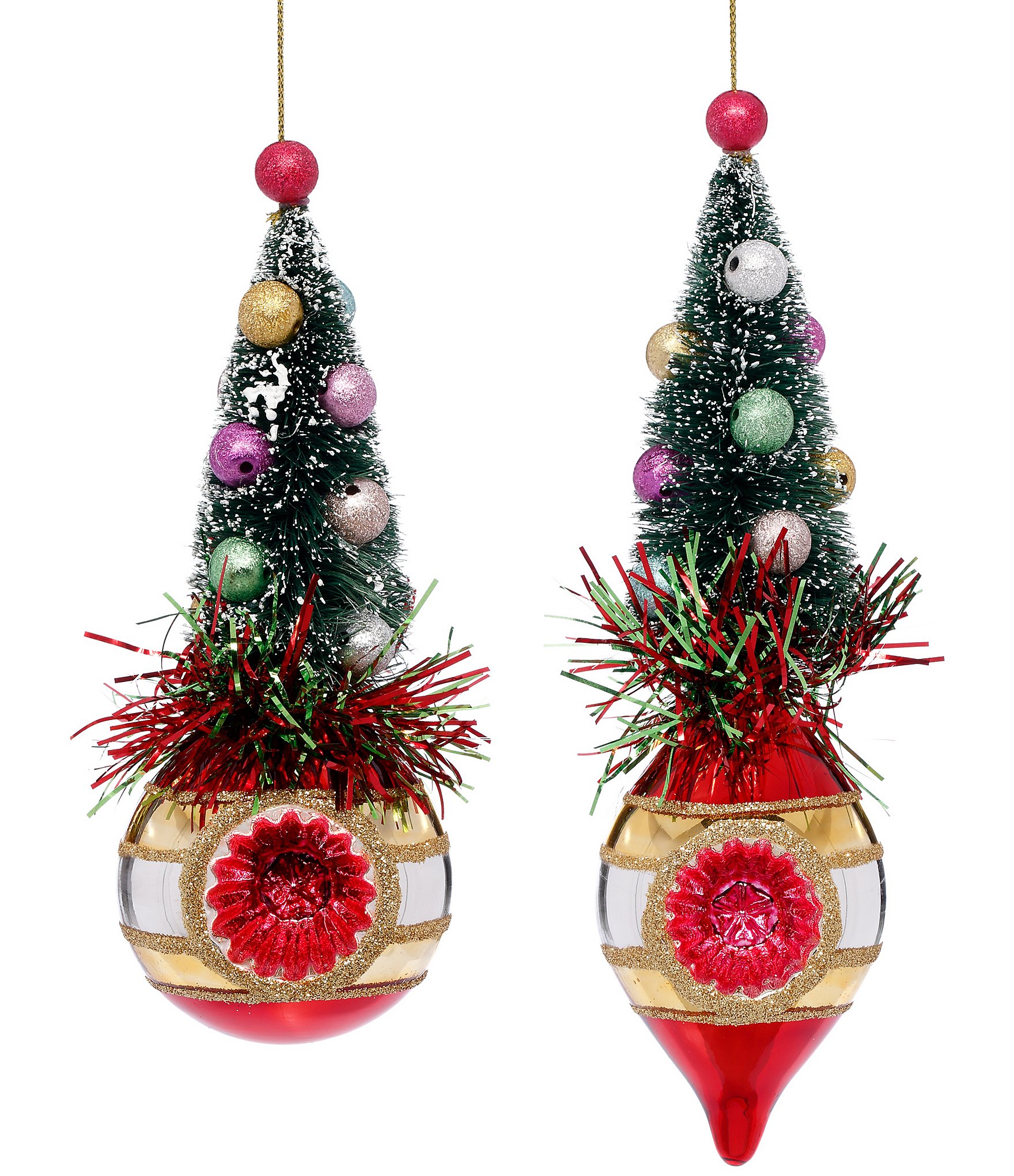 Mark Roberts Holiday Collection 12-Piece Assortment Mini Tree Topper Hanging Ornament Set