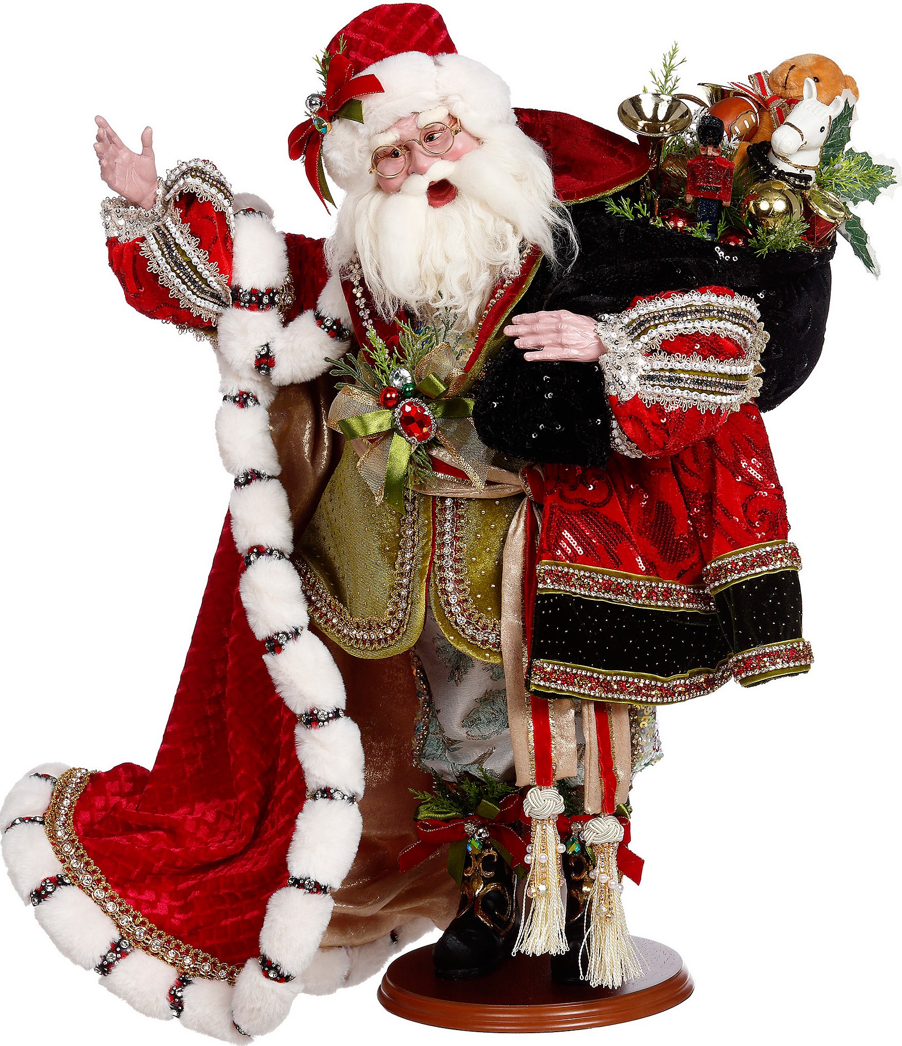 Mark Roberts Holiday Collection 25- Inches Old English Santa Claus Wood ...