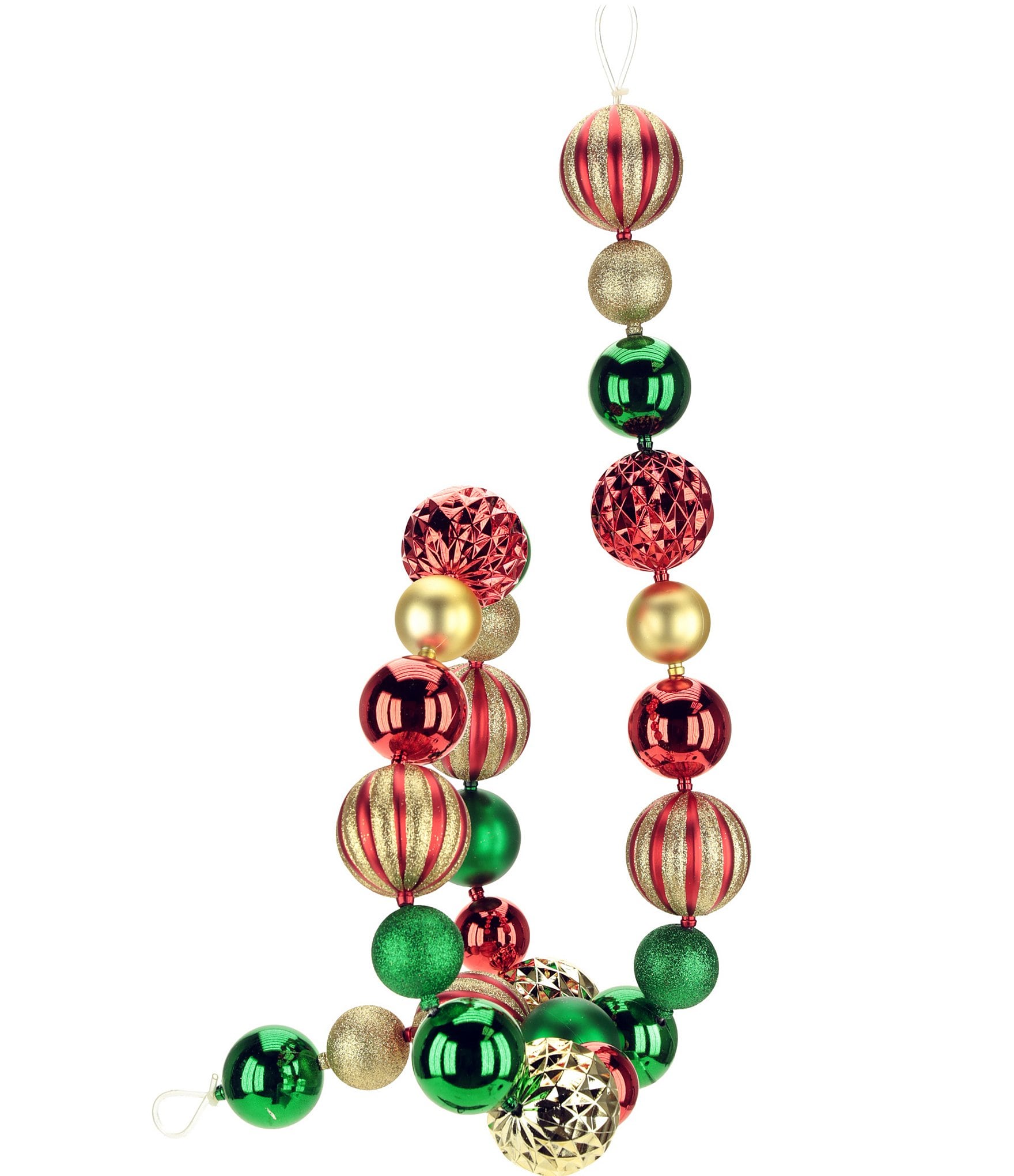 Mark Roberts Holiday Collection 6 ft. Festive Ornament Garland, Set of 4