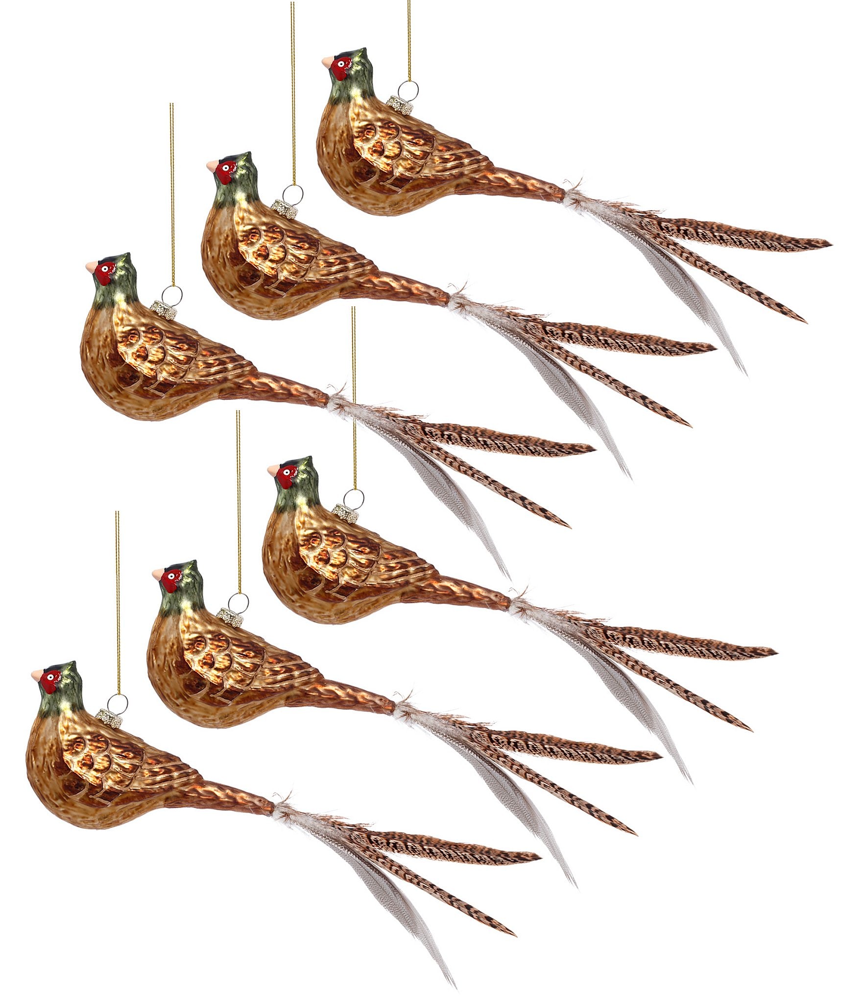 Mark Roberts Holiday Collection 6-Piece Longtail Bird Hanging Ornament Set