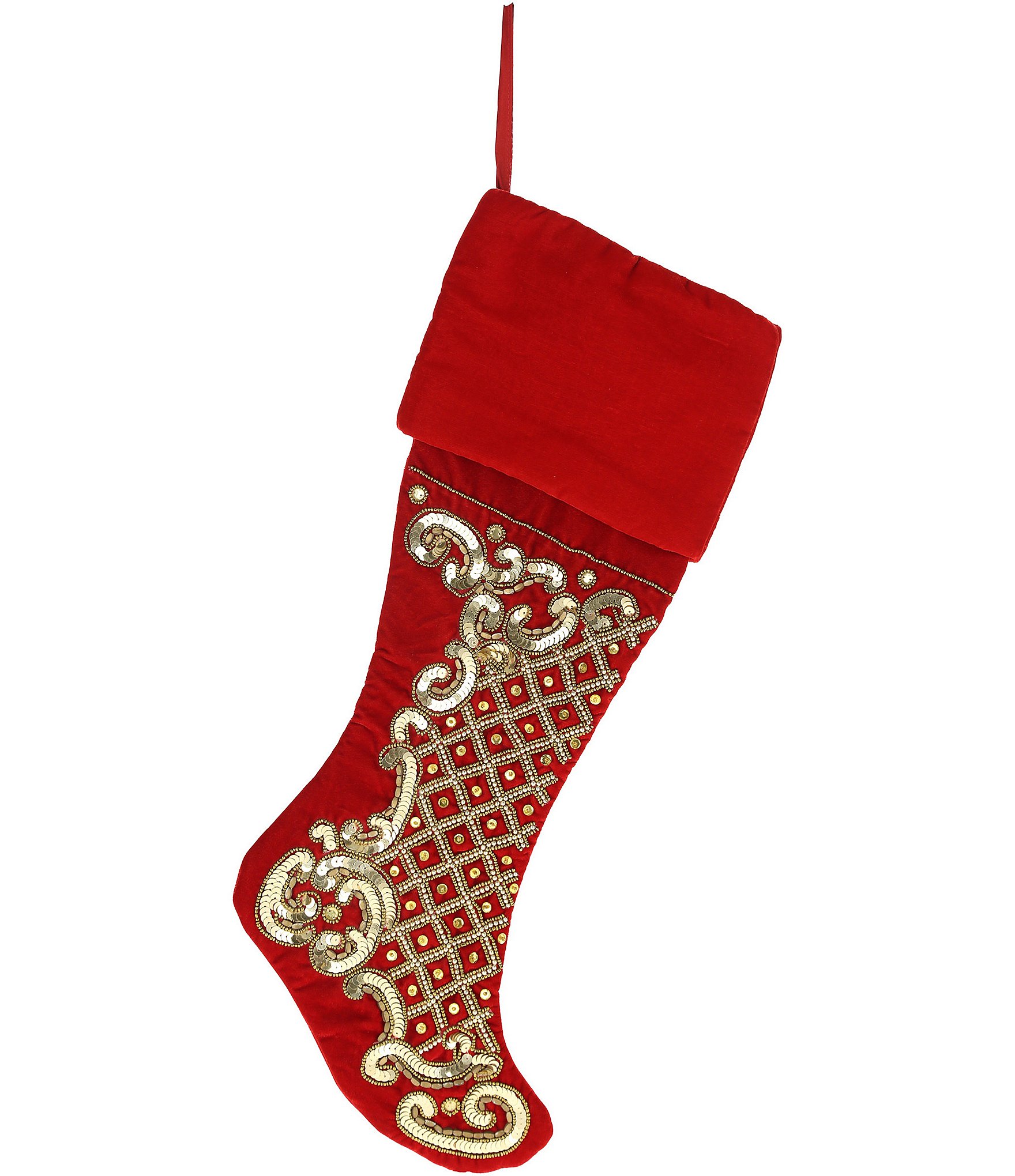 Mark Roberts Holiday Collection Acanthus Christmas Stocking | Dillard's