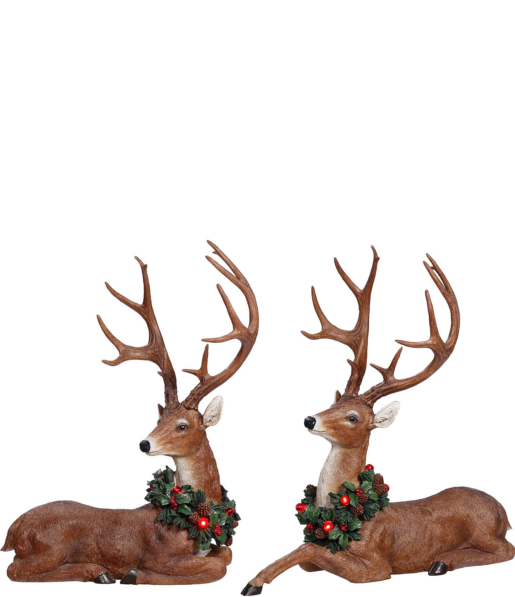 Mark Roberts Holiday Collection Assorted Set of 2 Brown Reindeer with