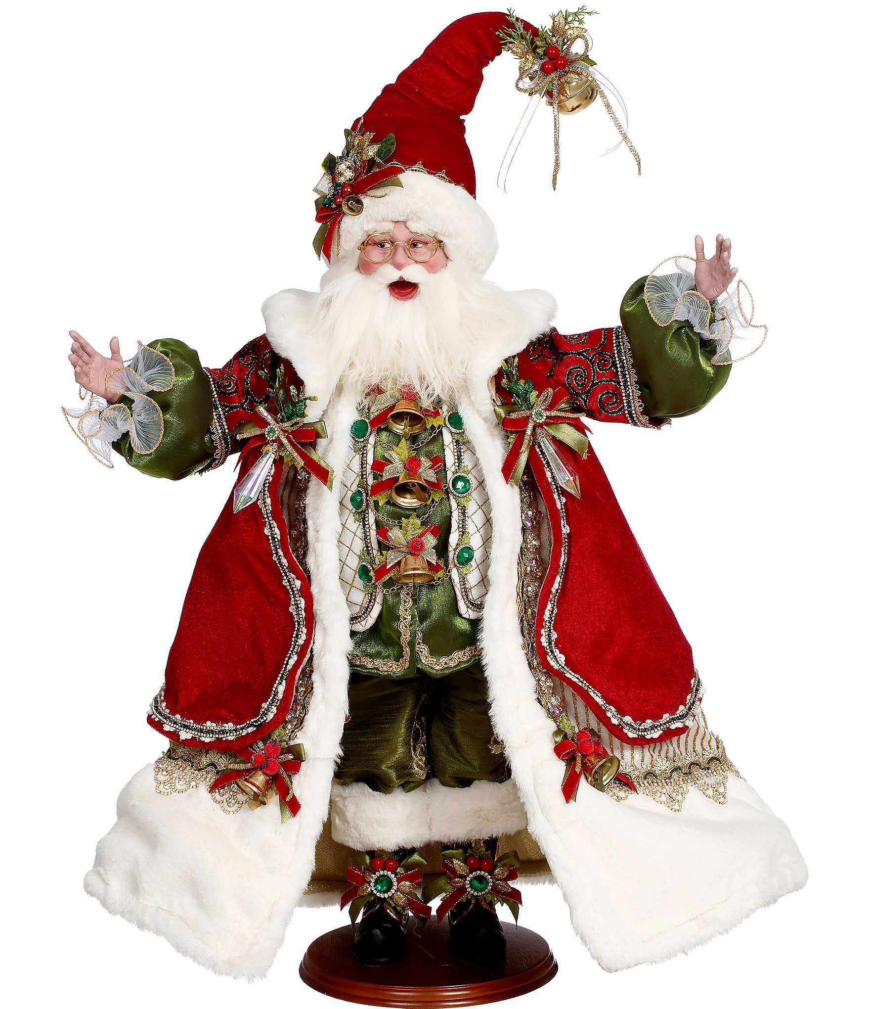 Mark Roberts Holiday Collection Holly And Ivy Santa Claus Figurine ...