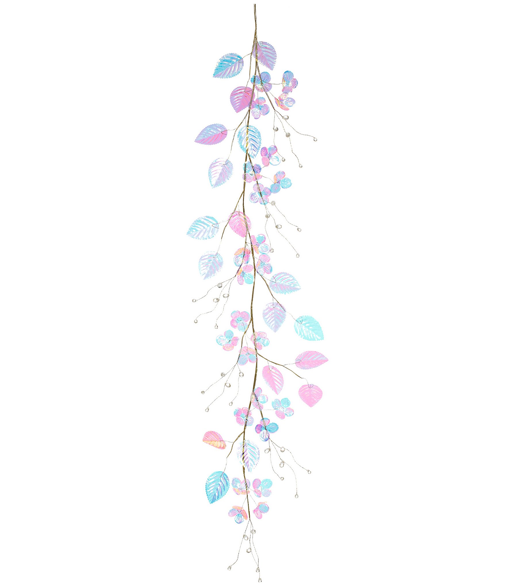 Mark Roberts Holiday Collection Icy Metallic Leaf Garland, Set of 6