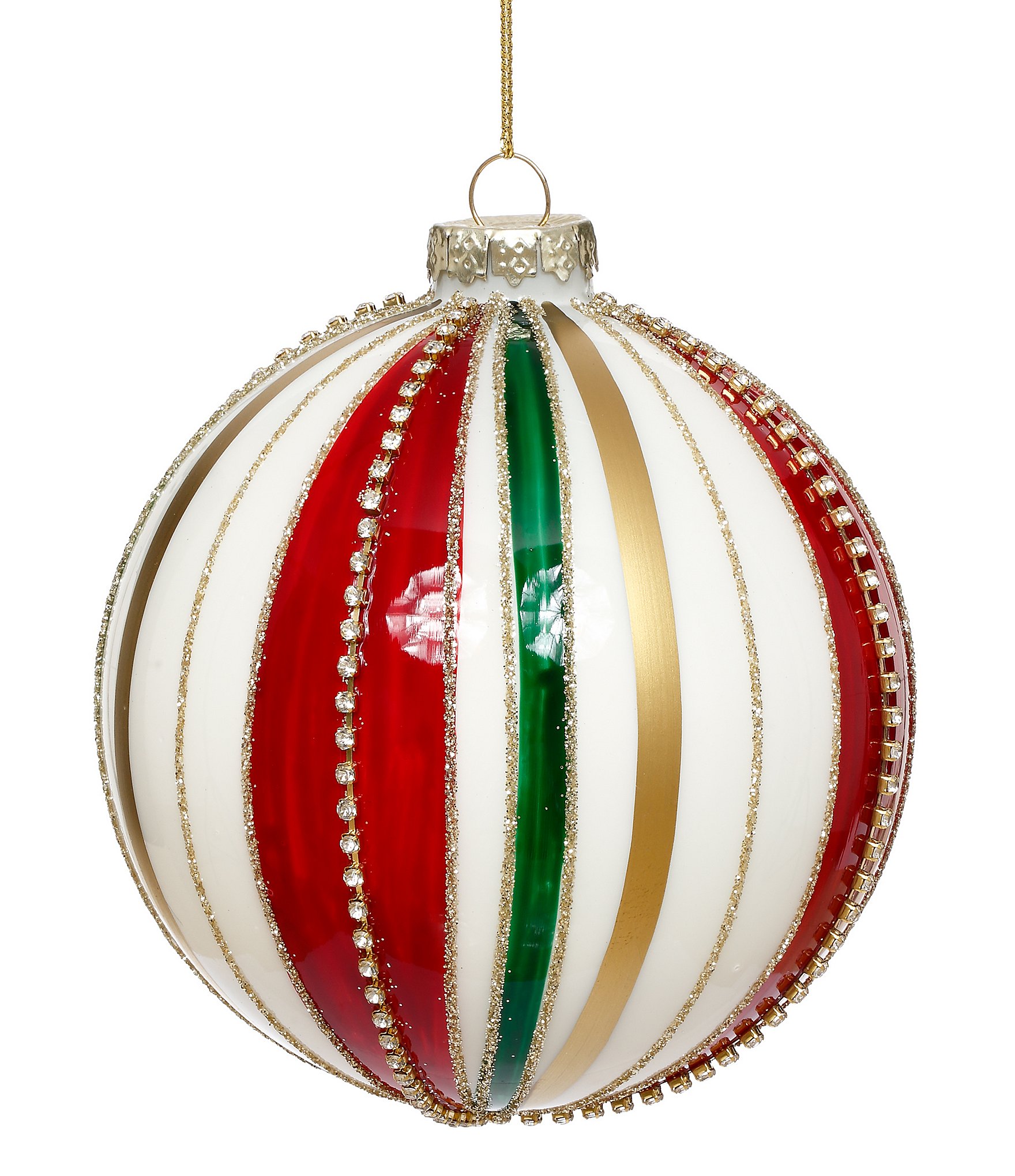Mark Roberts Holiday Stripe Ornament, Box Of 6