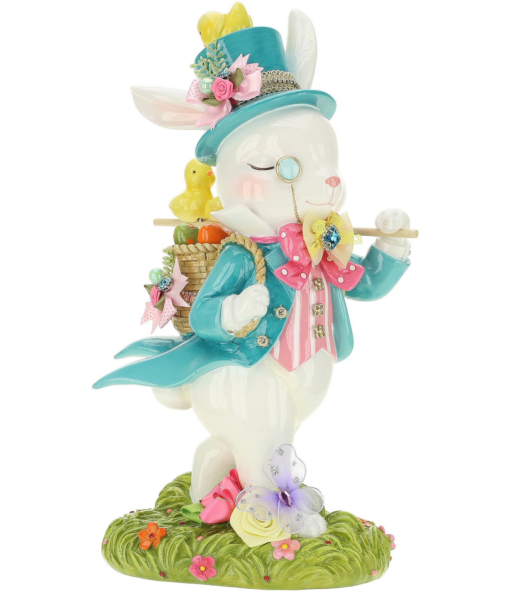 Mark Roberts Jeweled Rabbit with Chicks 14#double; Figurine