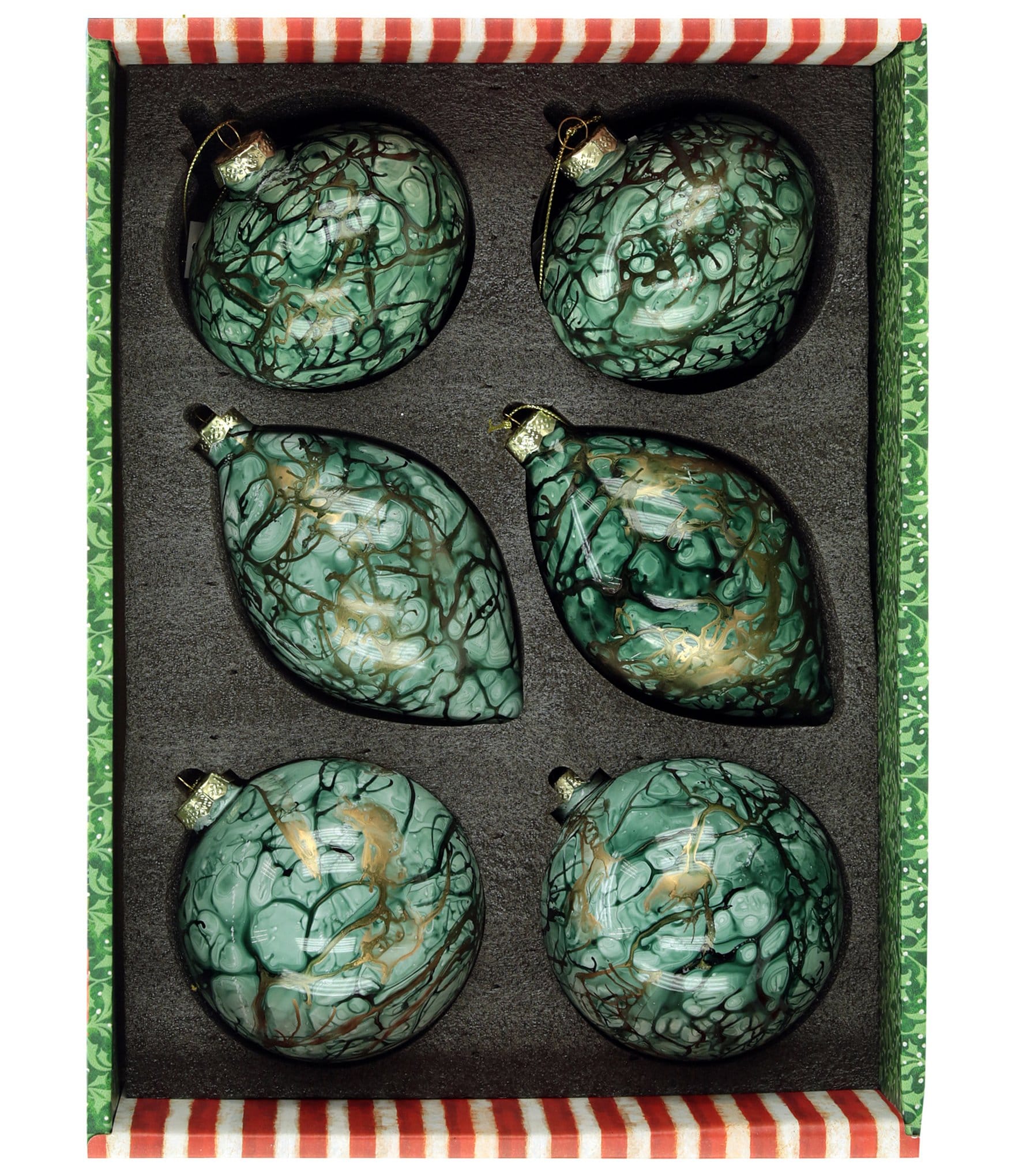 Mark Roberts Marbled Ornament Box of 6