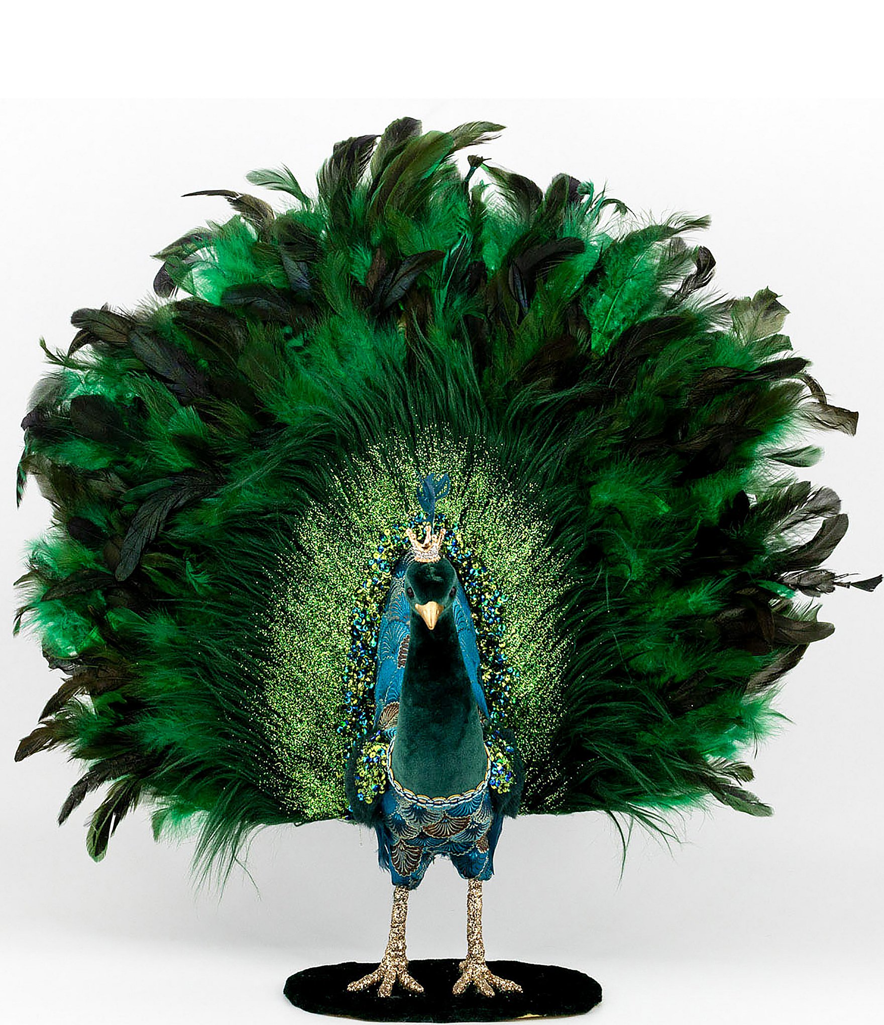 Mark Roberts Open Tail Feather Peacock- 22 x 23 Inch.