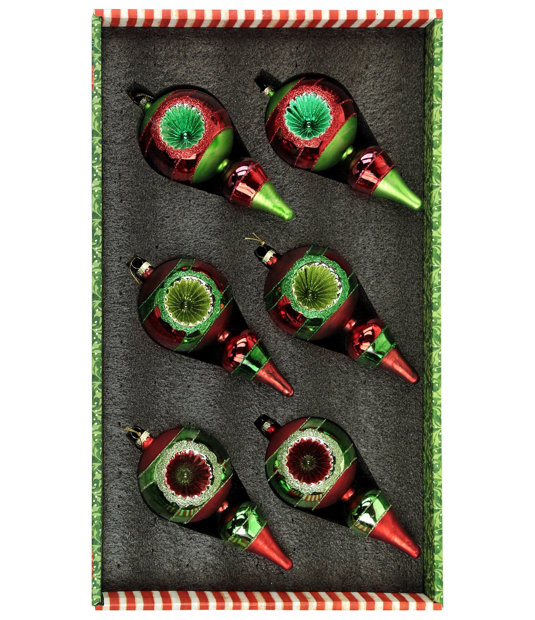 Mark Roberts Retro Finial Ornament Box Of 6