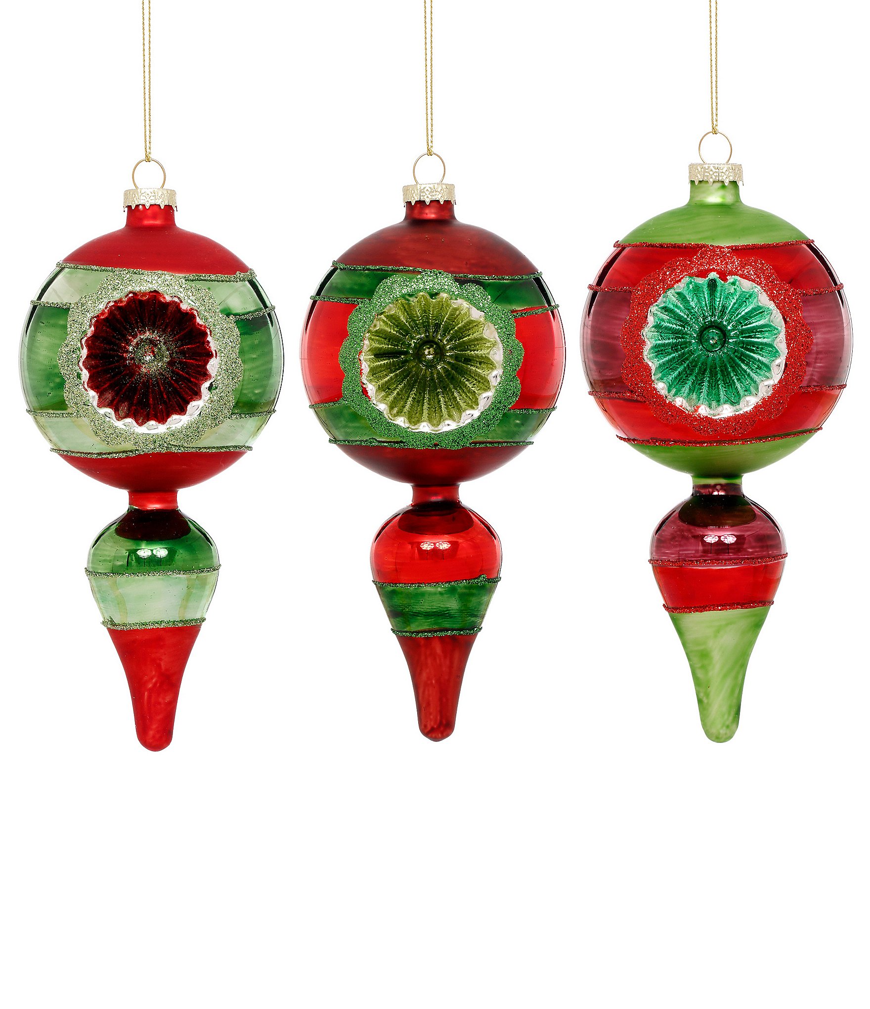Mark Roberts Retro Finial Ornament Box Of 6