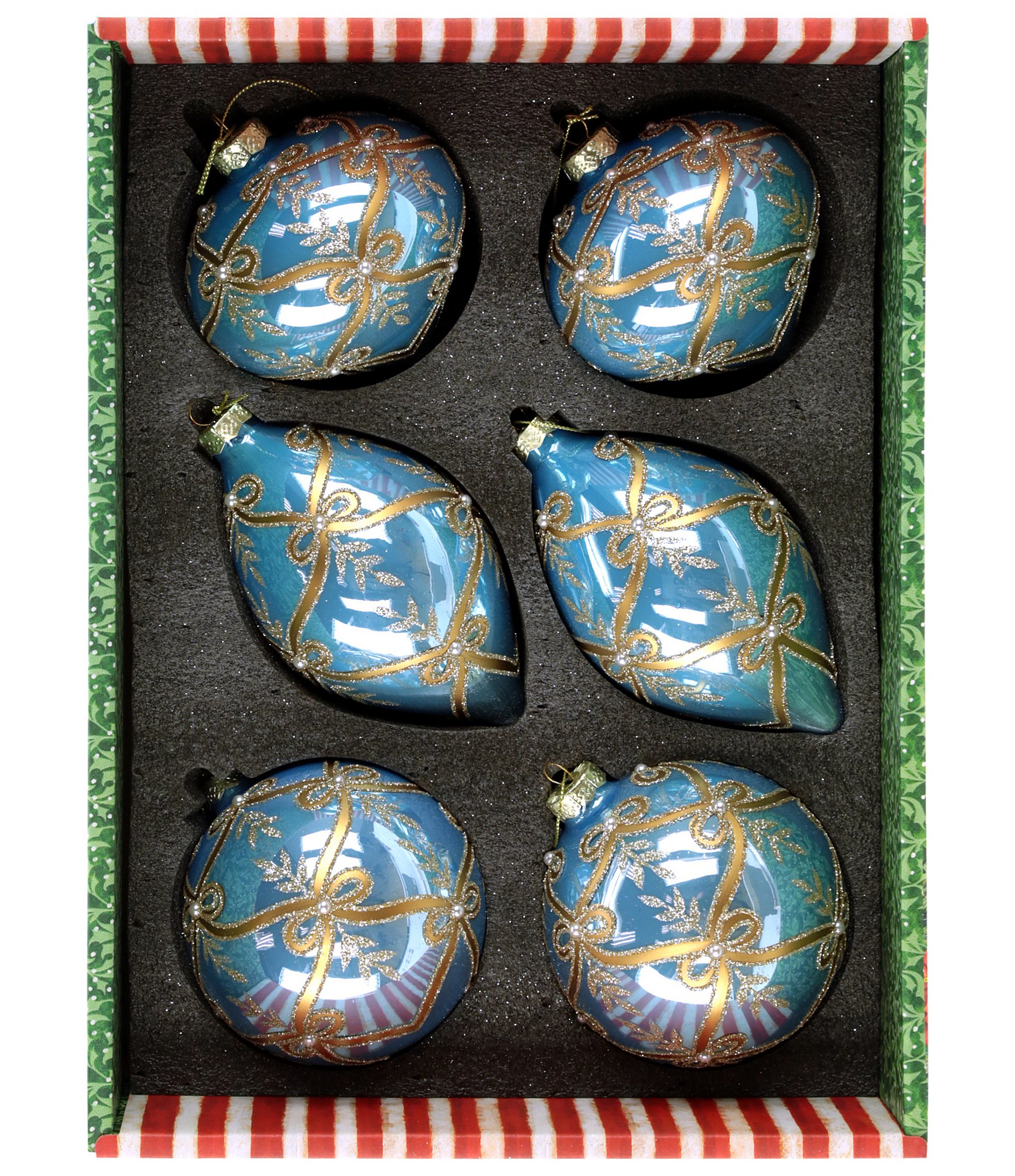 Mark Roberts Ribboned Ornament Box of 6